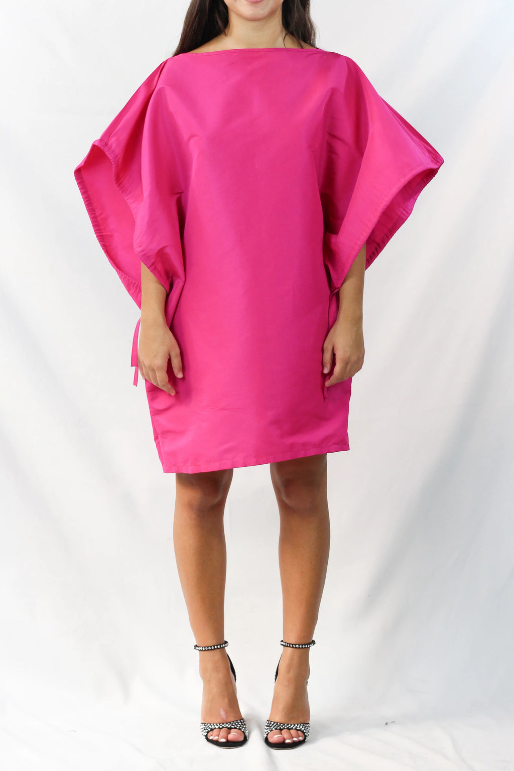 Fuchsia Structured Batwing Mini Dress Resort2020