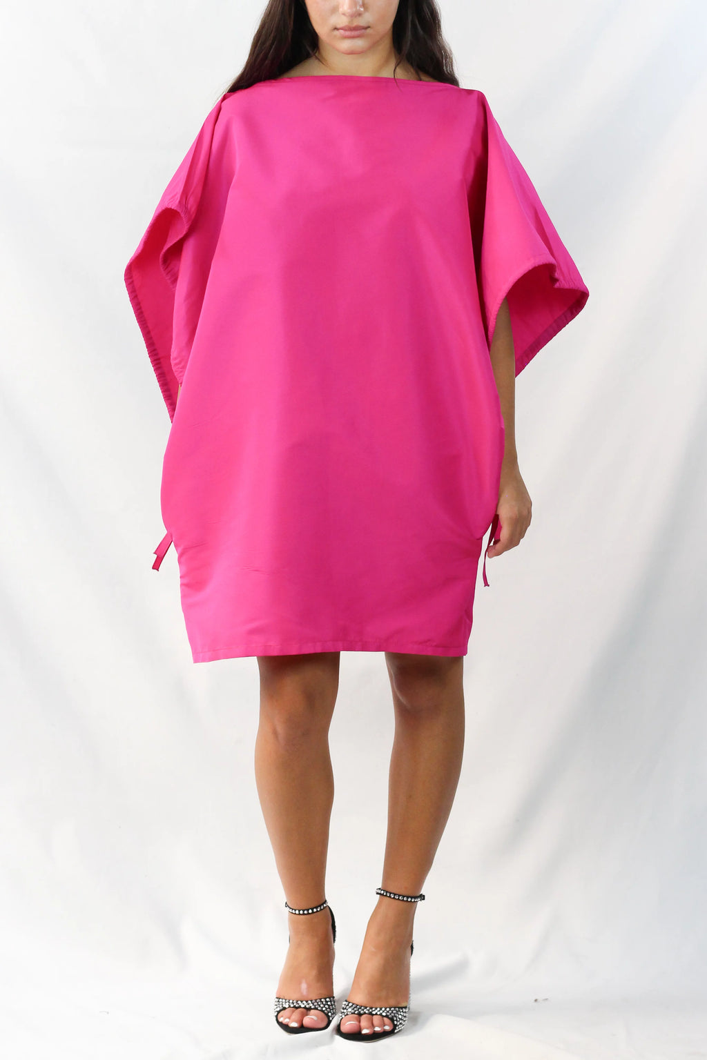 Fuchsia Structured Batwing Mini Dress Resort2020