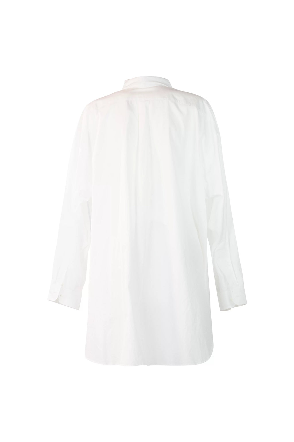 Camicia lunga in cotone bianco