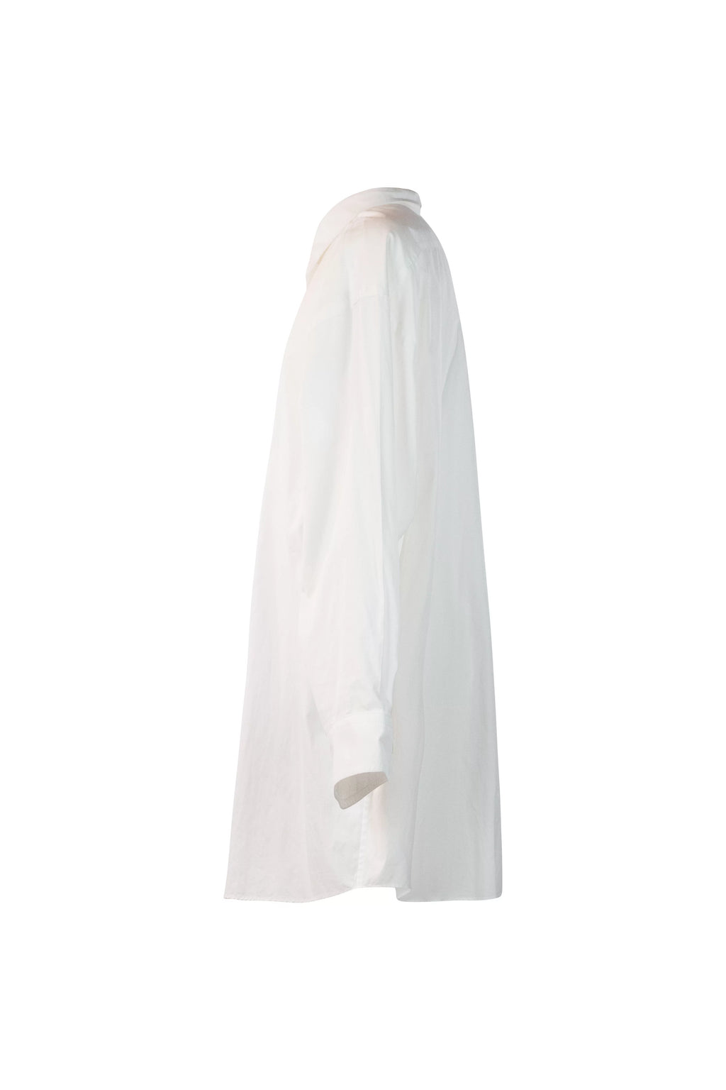 Camicia lunga in cotone bianco