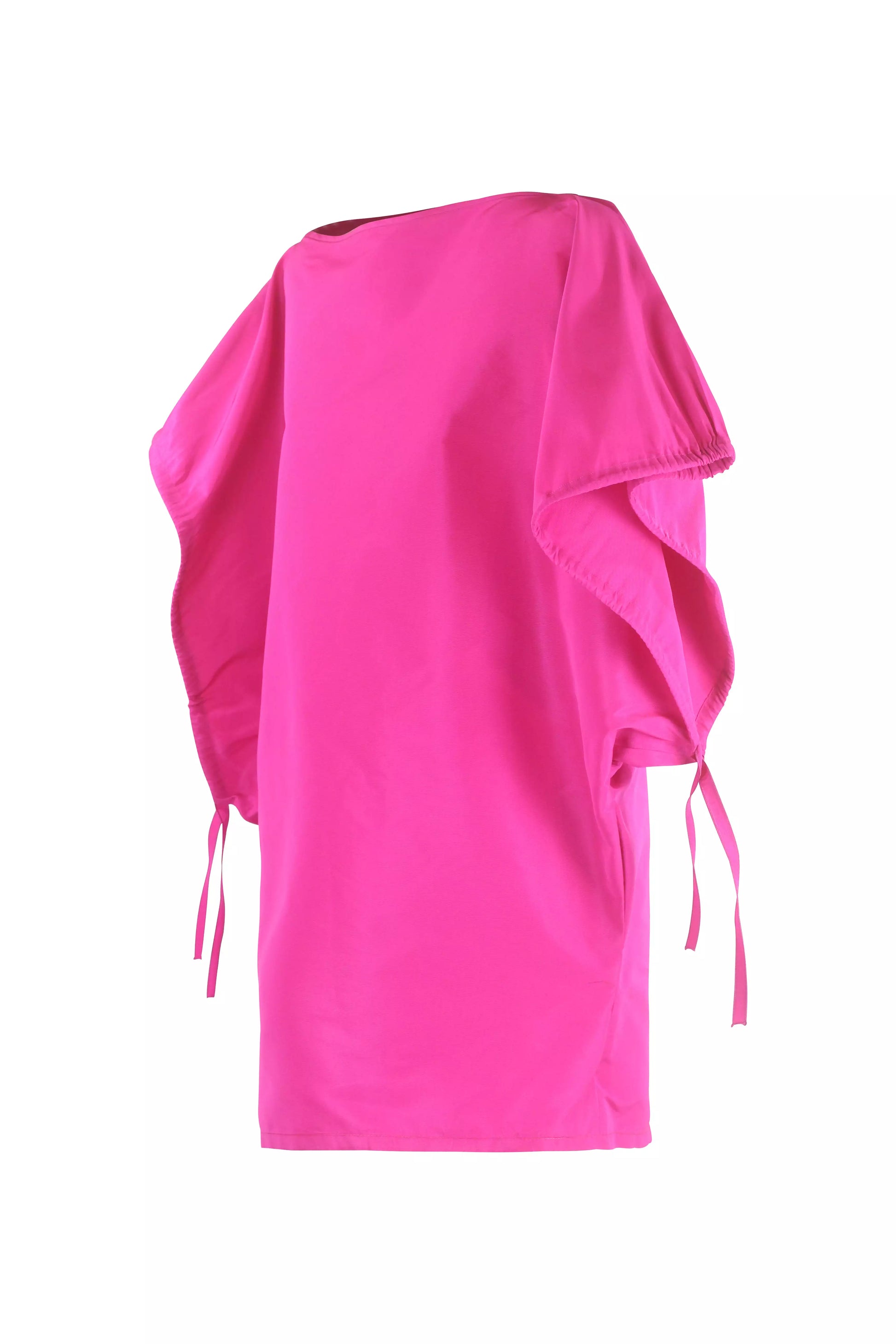 Fuchsia Structured Batwing Mini Dress Resort2020