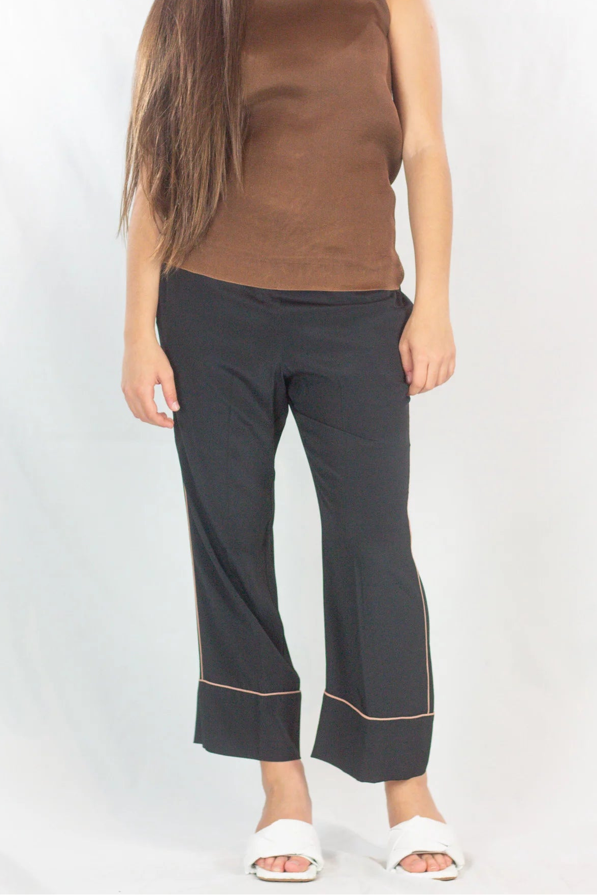 Silk Pajama-Style Trousers