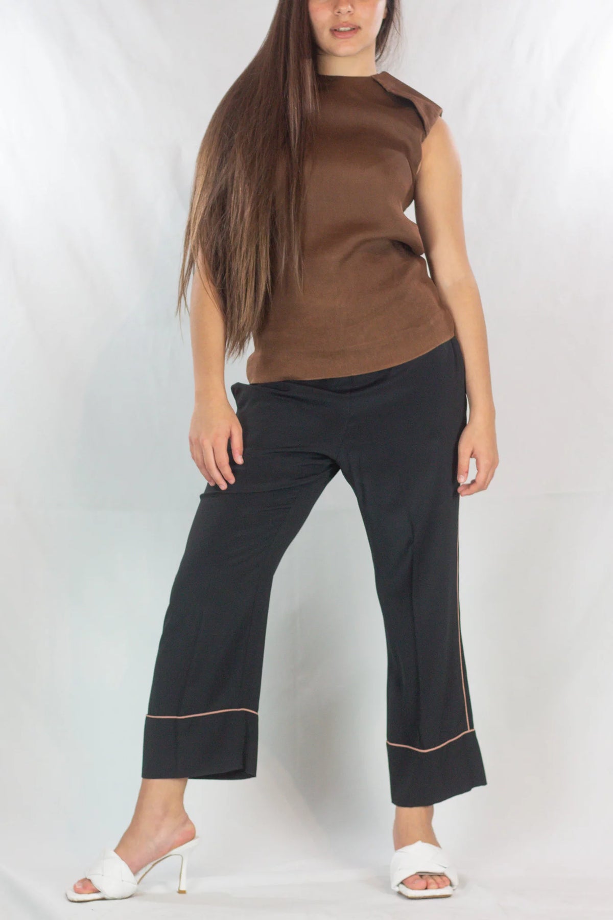 Silk Pajama-Style Trousers