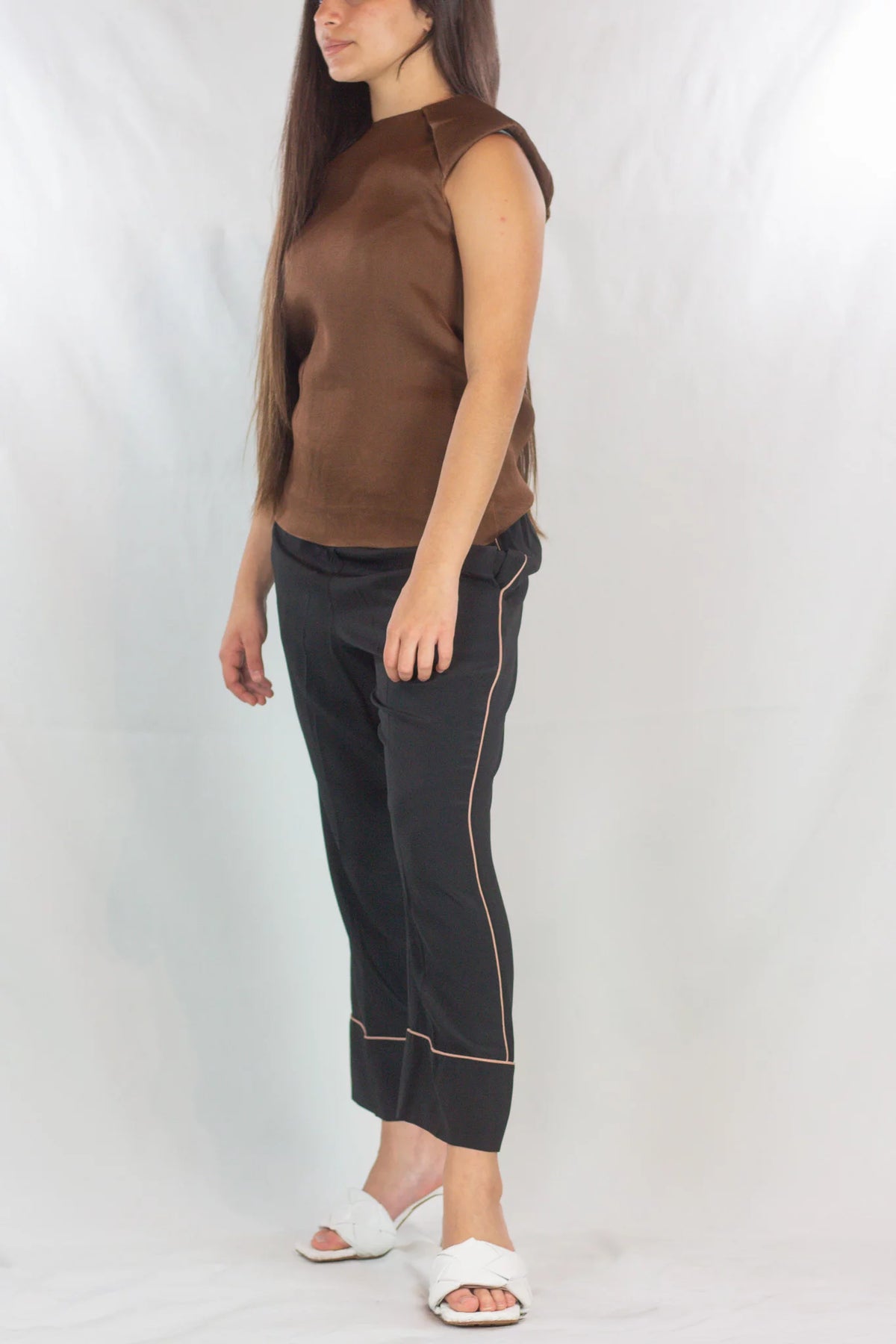 Silk Pajama-Style Trousers