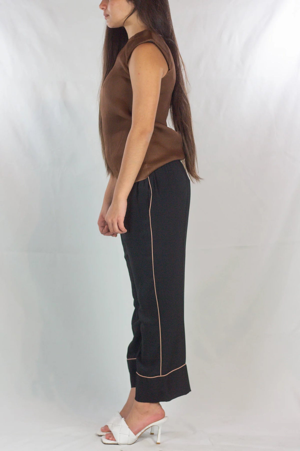 Silk Pajama-Style Trousers