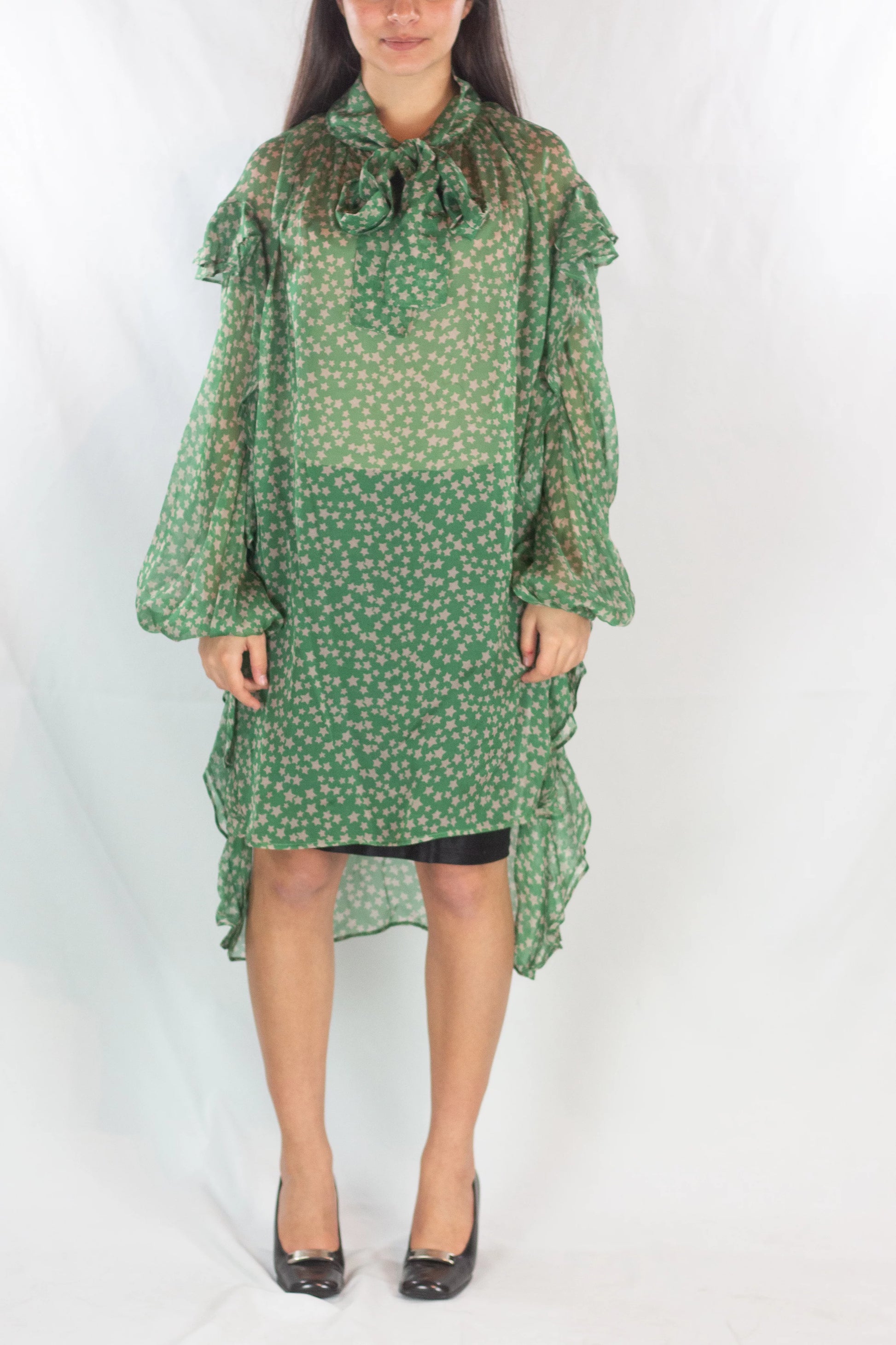 Silk Ruffle Dress