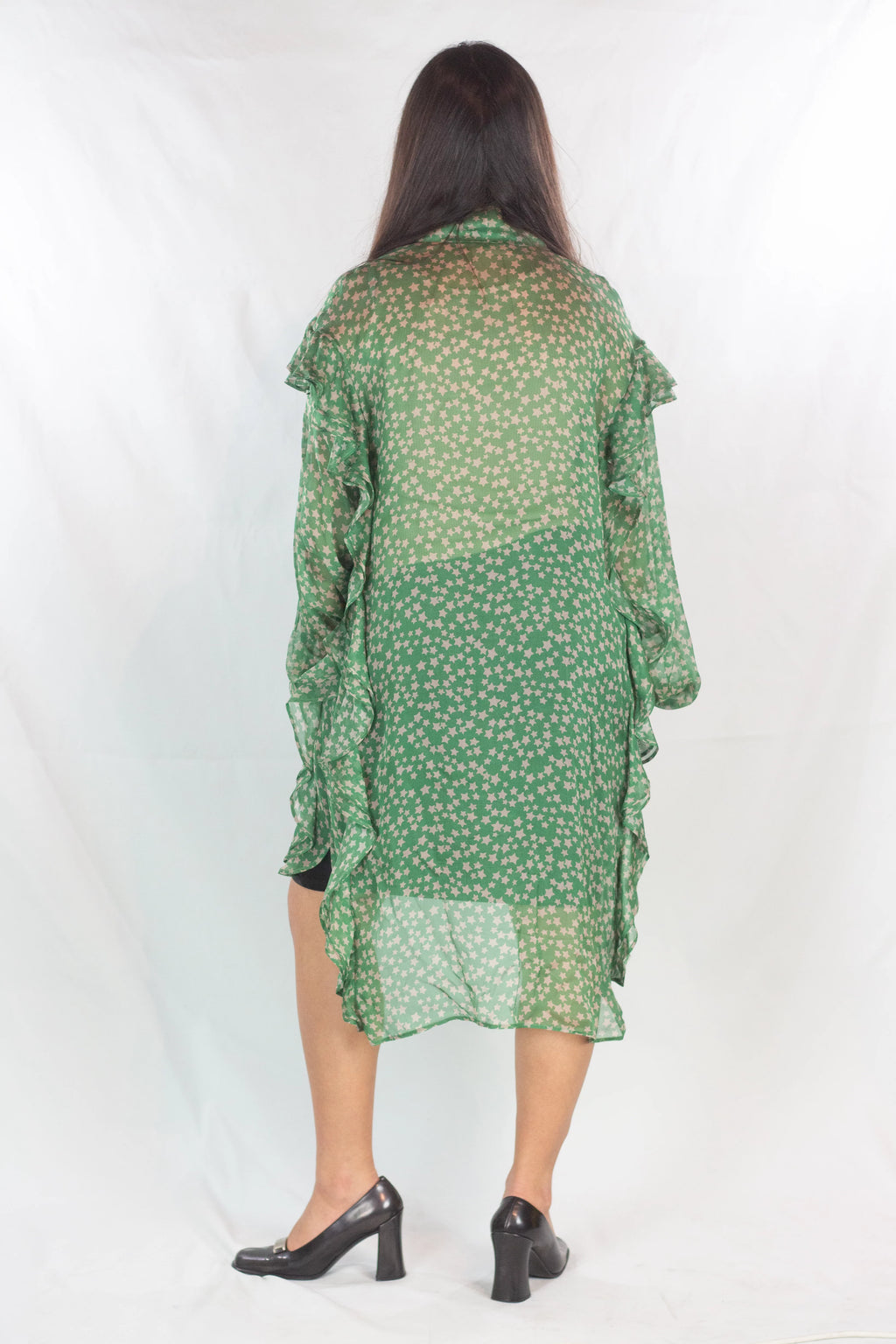 Silk Ruffle Dress