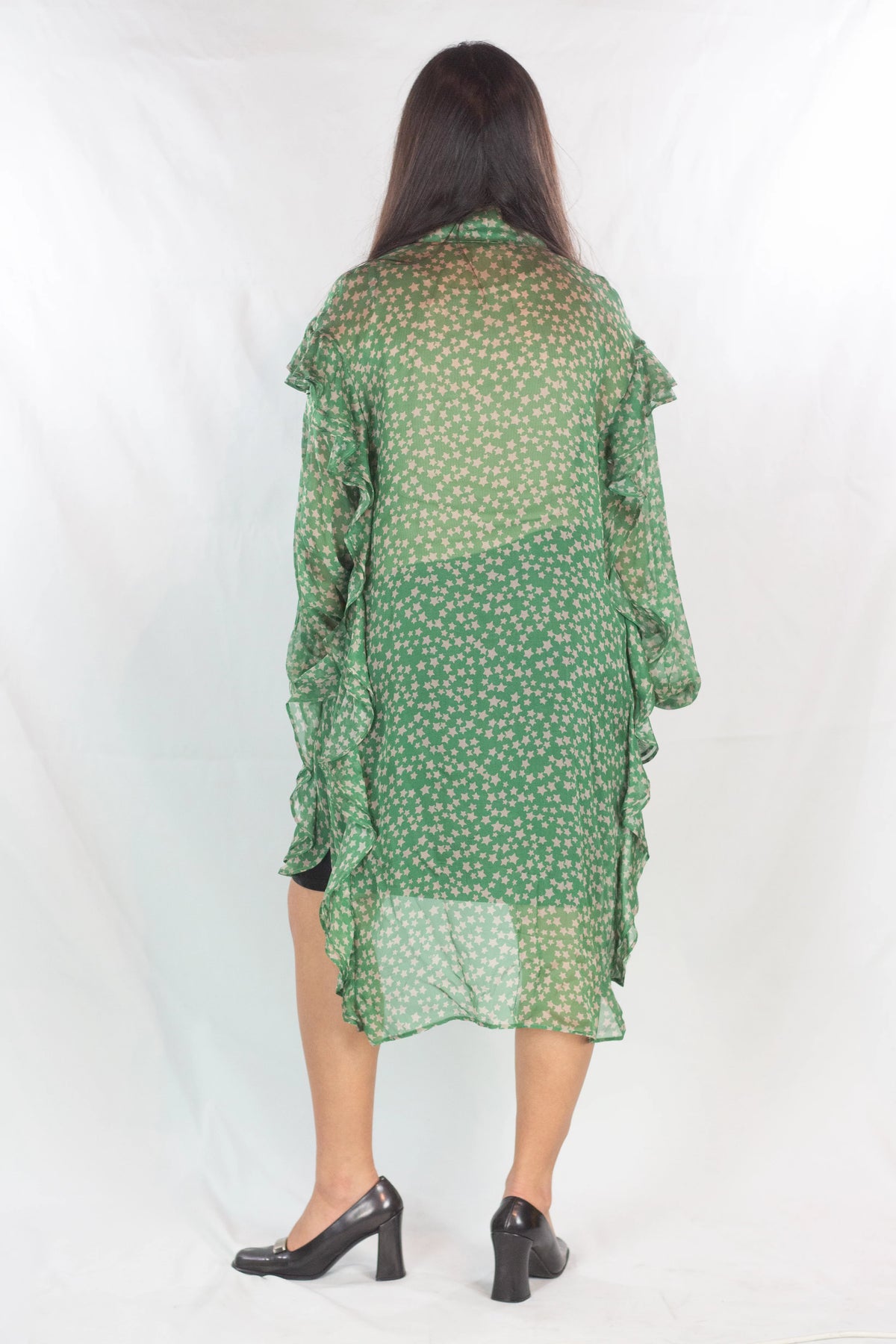 Silk Ruffle Dress