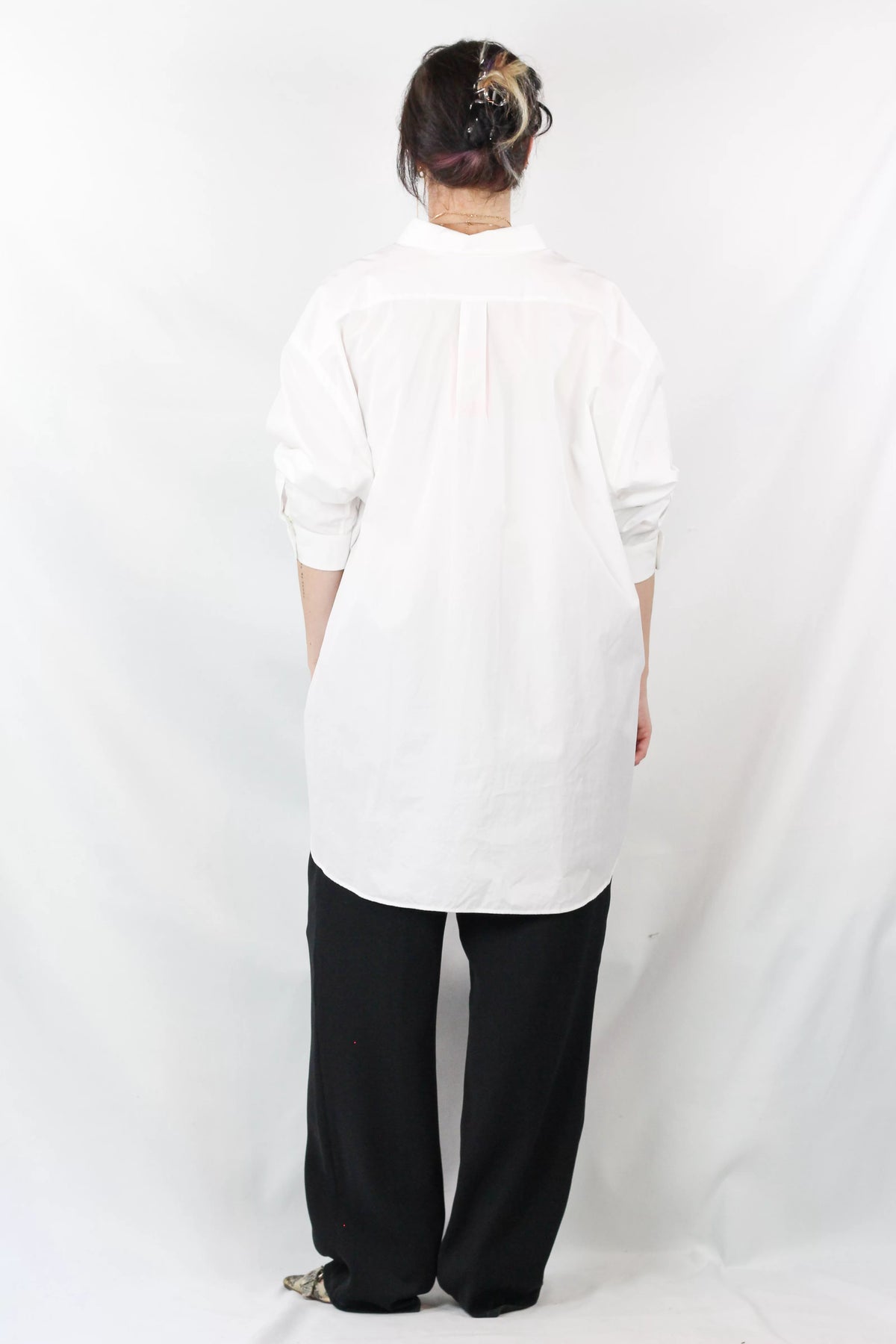 White Cotton Maxi Shirt