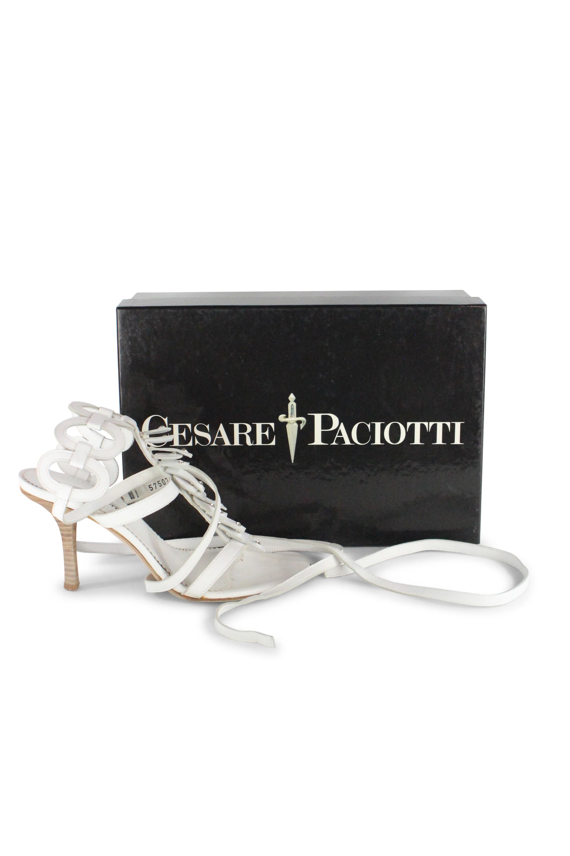 White strappy sandals