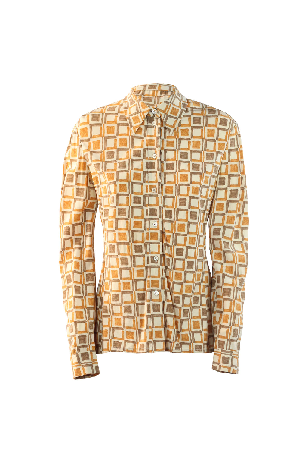 Silk Spandex Patterned Shirt SS1996