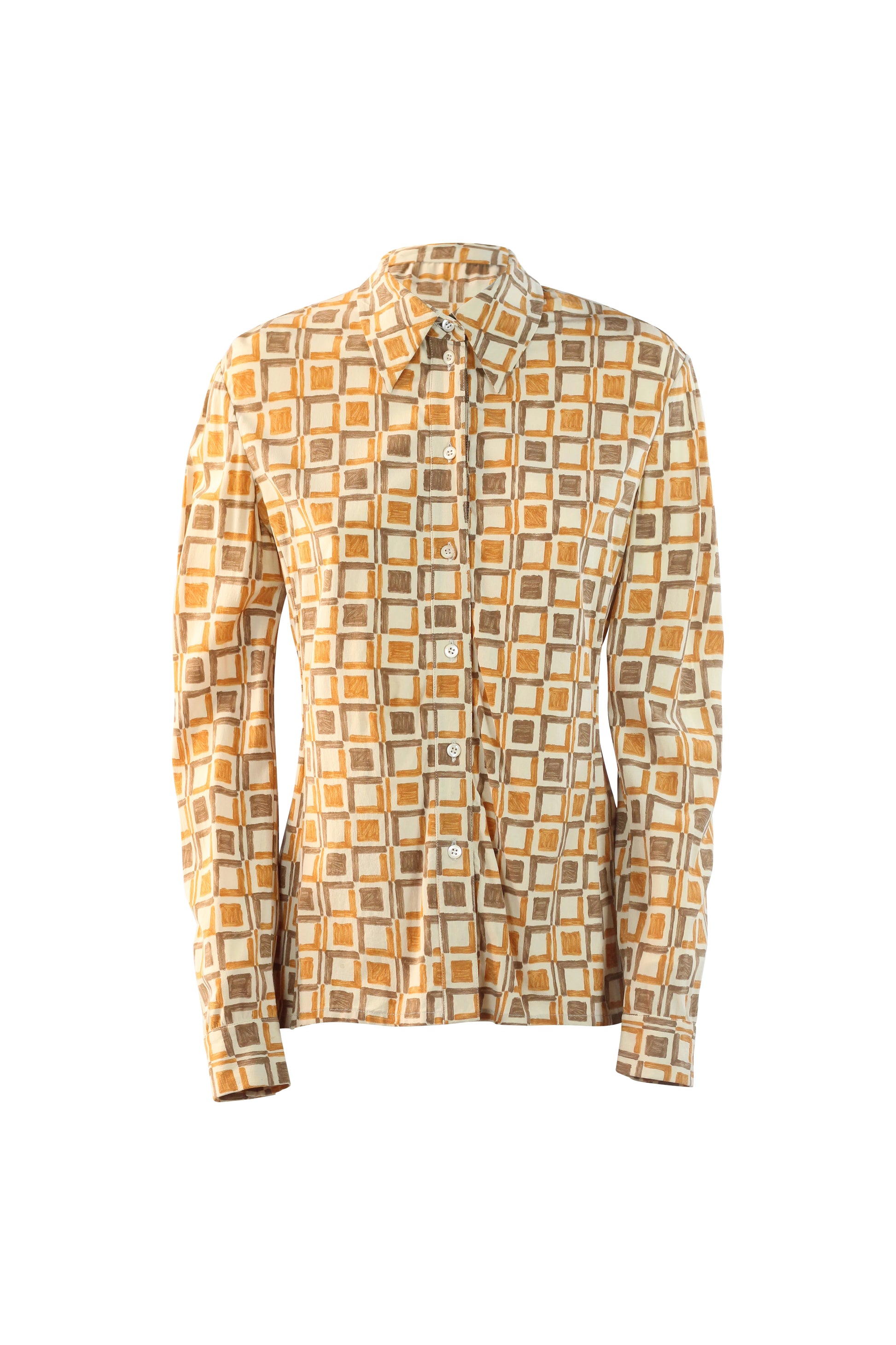 Silk Spandex Patterned Shirt SS1996
