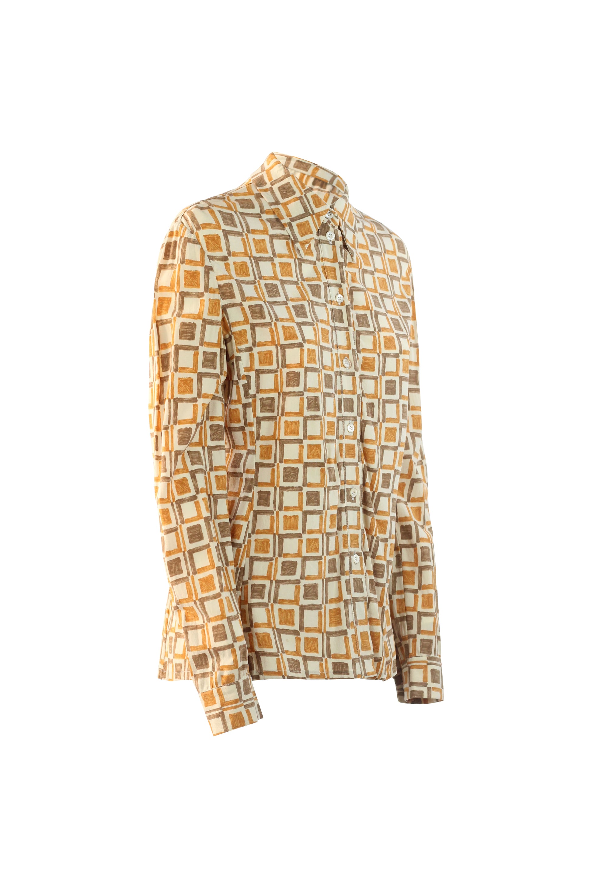 Silk Spandex Patterned Shirt SS1996