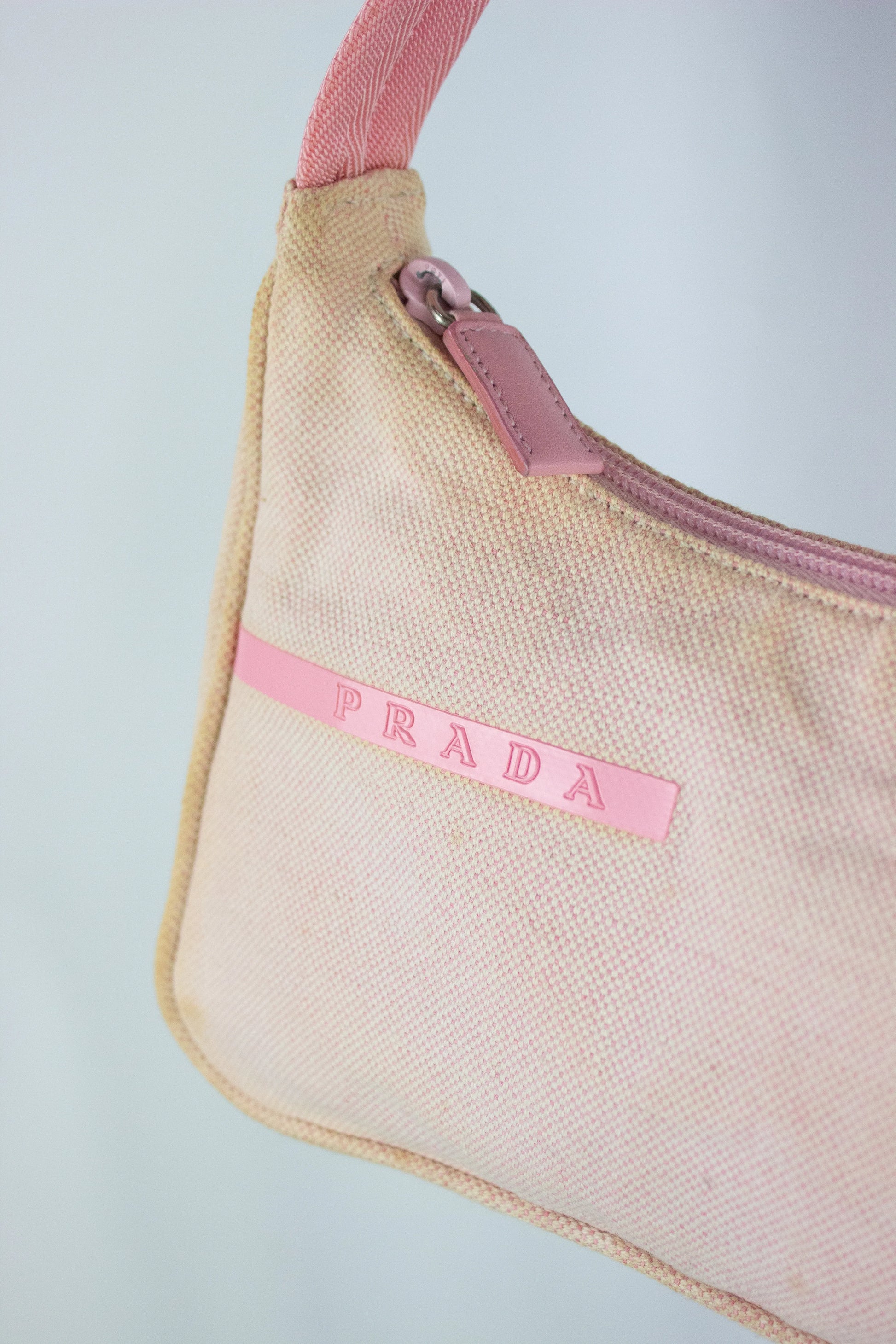 Pink canvas shoulder bag SS1999