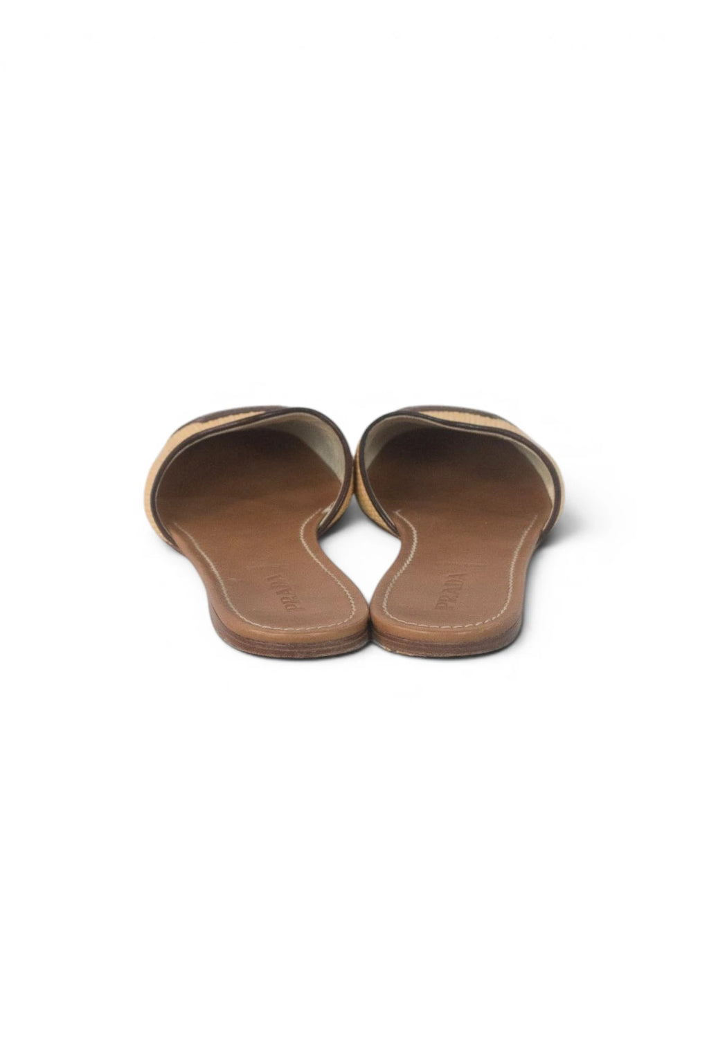Raffia & Croc-Embossed Leather Flat Slippers