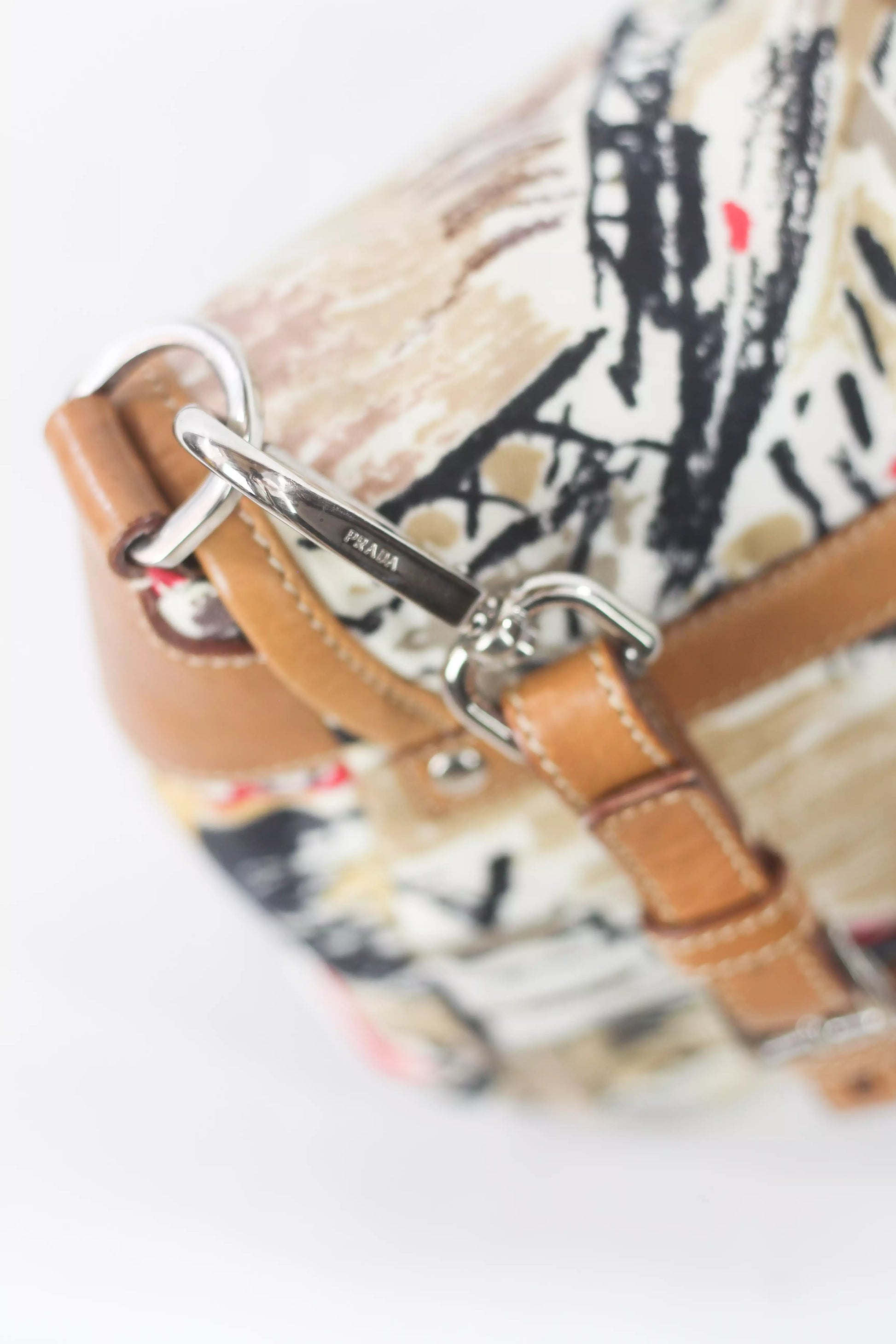 Double Pocket Nylon Venezia Print Shoulder Bag SS2004