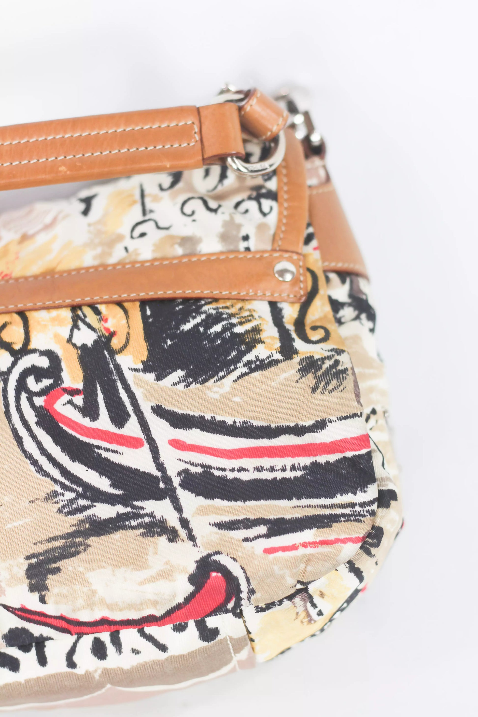 Double Pocket Nylon Venezia Print Shoulder Bag SS2004