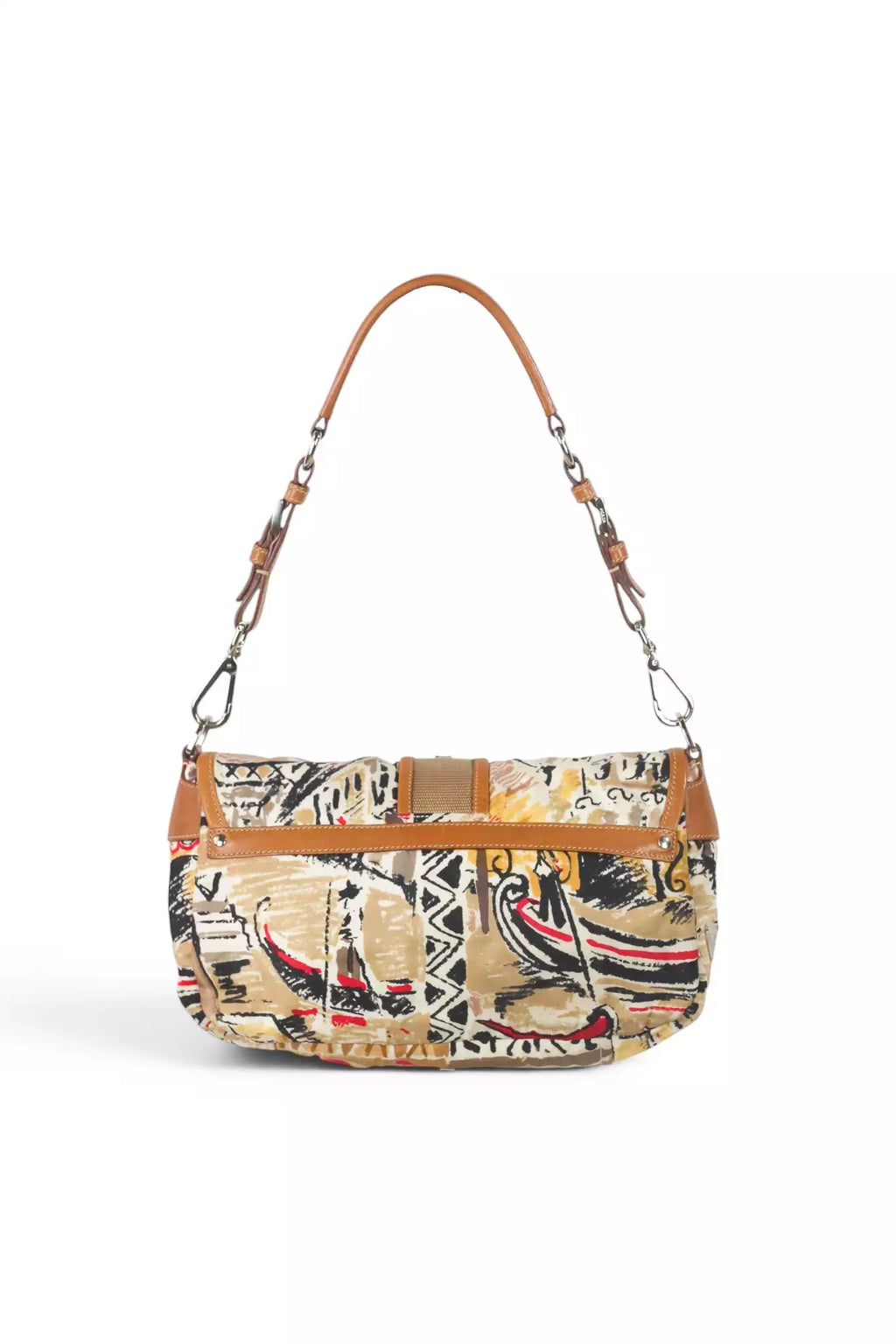 Double Pocket Nylon Venezia Print Shoulder Bag SS2004