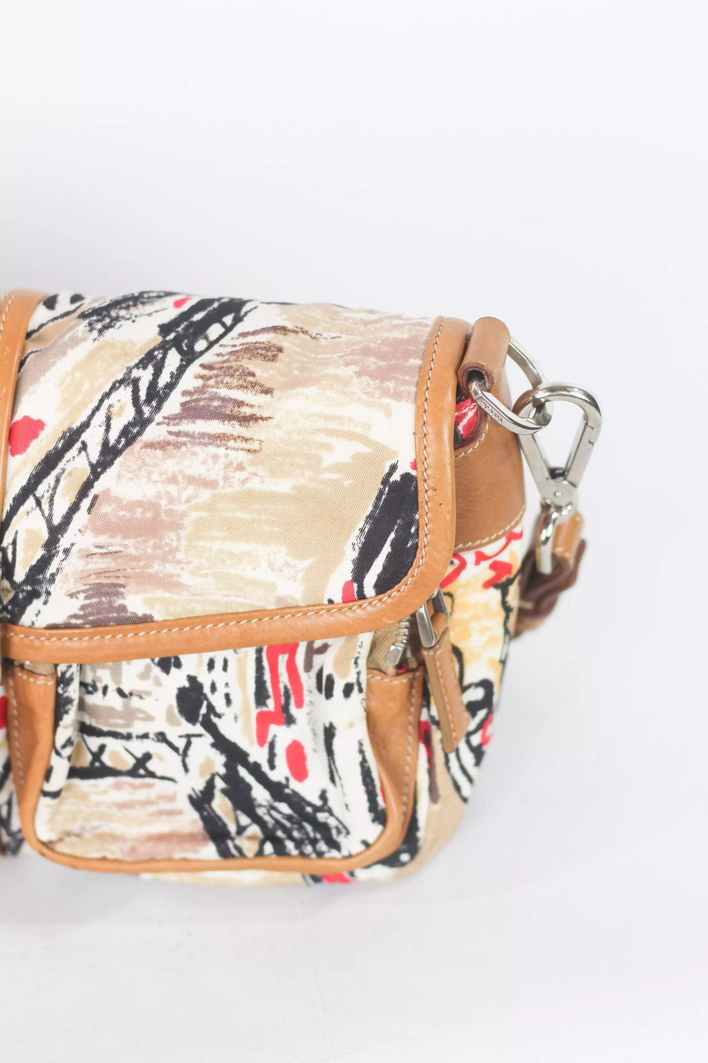 Double Pocket Nylon Venezia Print Shoulder Bag SS2004