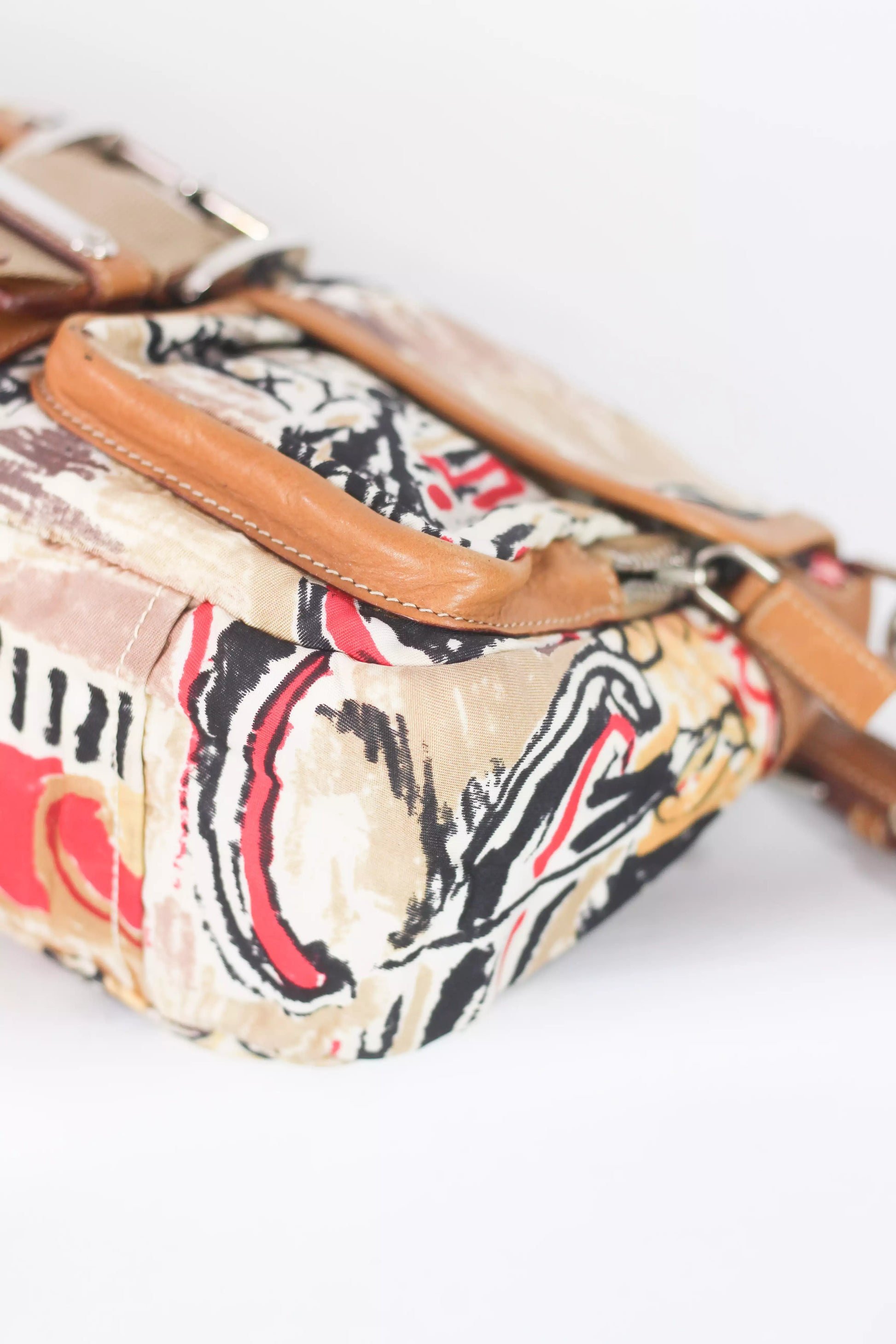 Double Pocket Nylon Venezia Print Shoulder Bag SS2004