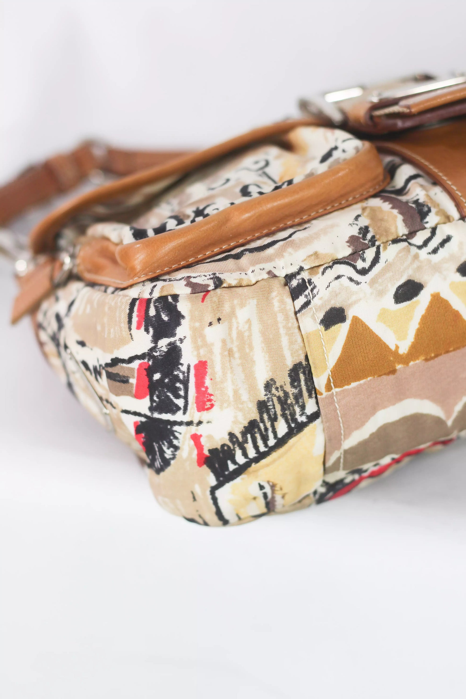 Double Pocket Nylon Venezia Print Shoulder Bag SS2004