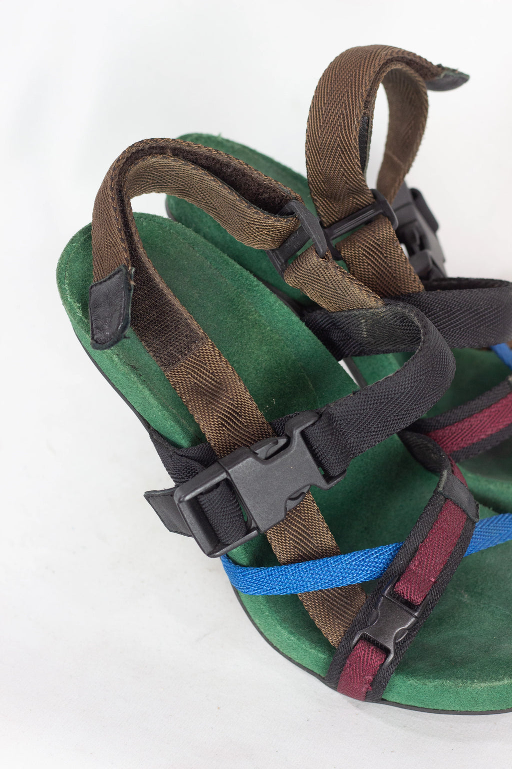 Green Sandals with Utility-Style Straps SS2004