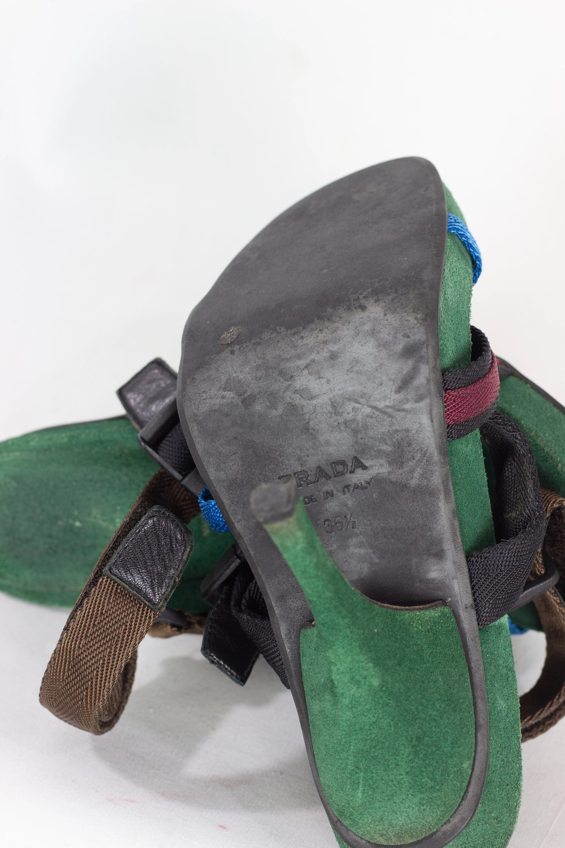 Green Sandals with Utility-Style Straps SS2004