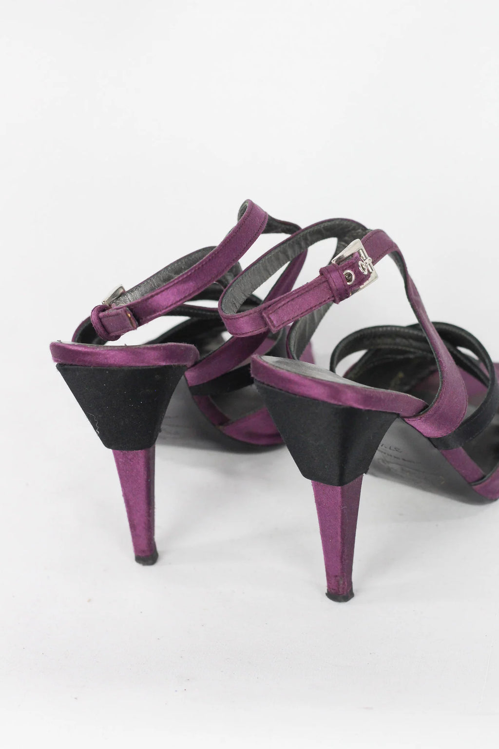 Silk Satin Strappy Heeled Sandals SS2007