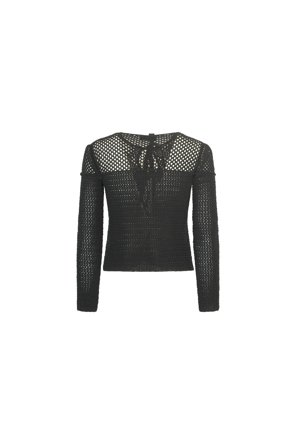 Net effect black cardigan with ribbons SS2009