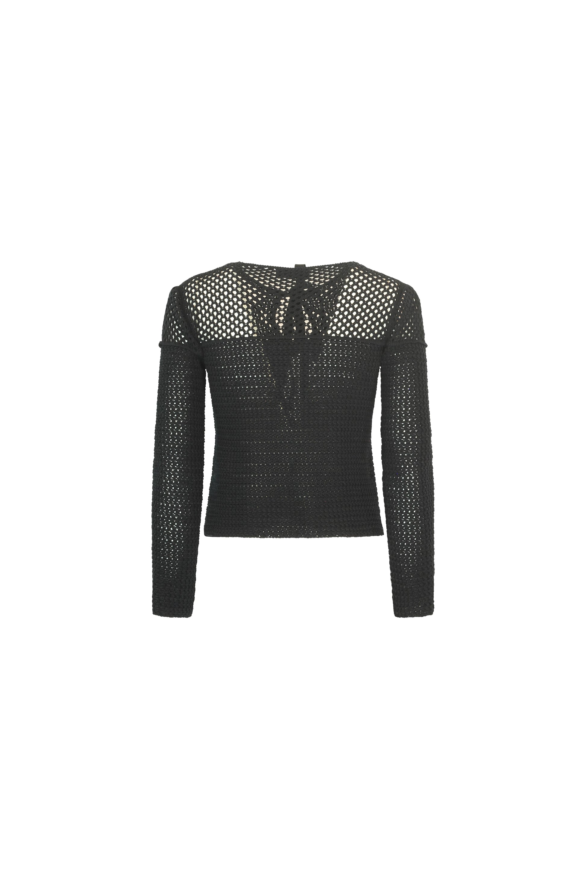 Net effect black cardigan with ribbons SS2009