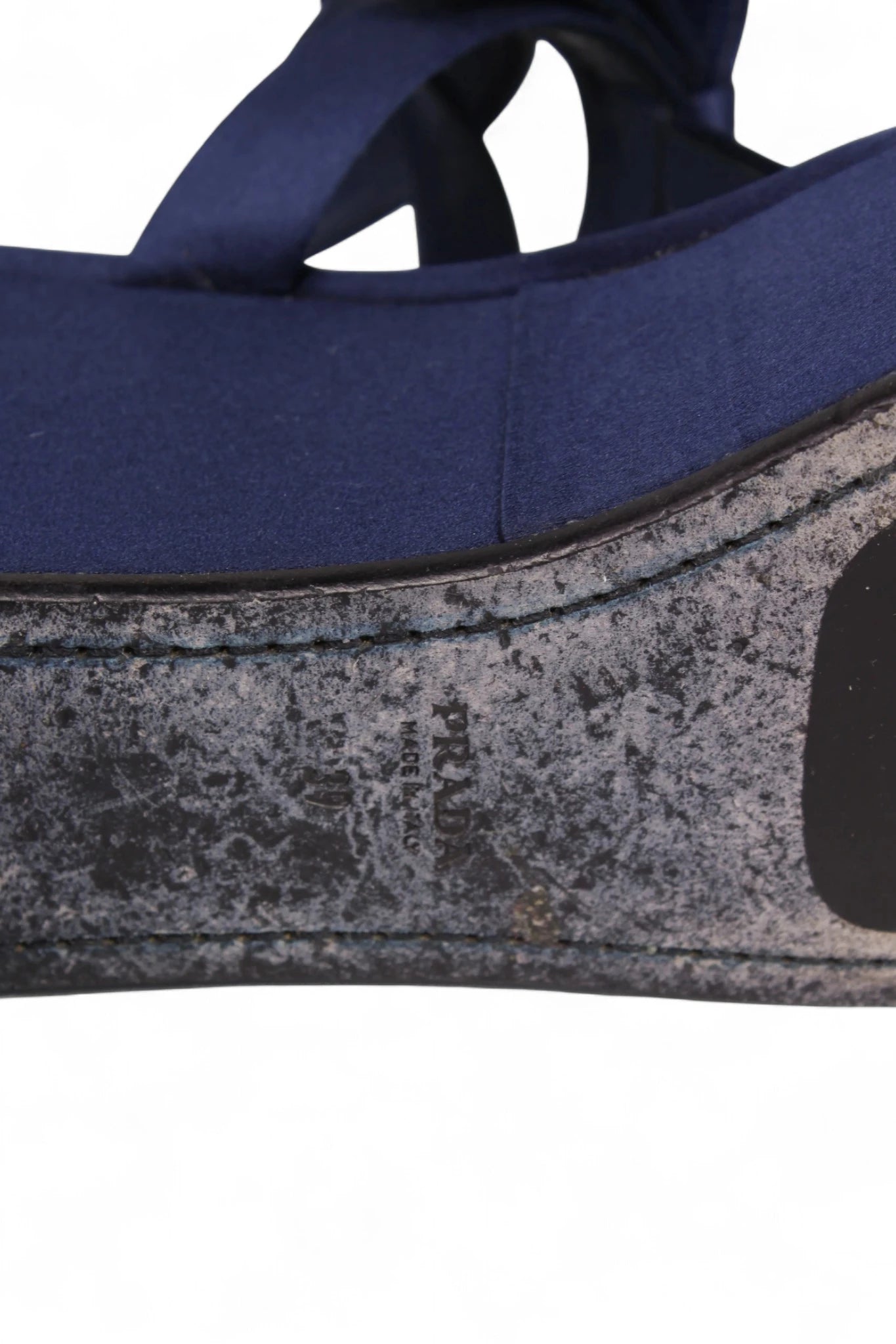 Blue Satin Sandals with Floral Platform SS2013