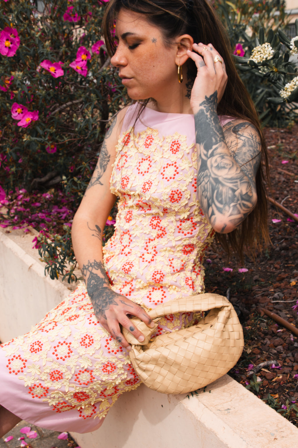 Floral Appliqué Embroidered Shift Dress SS2012