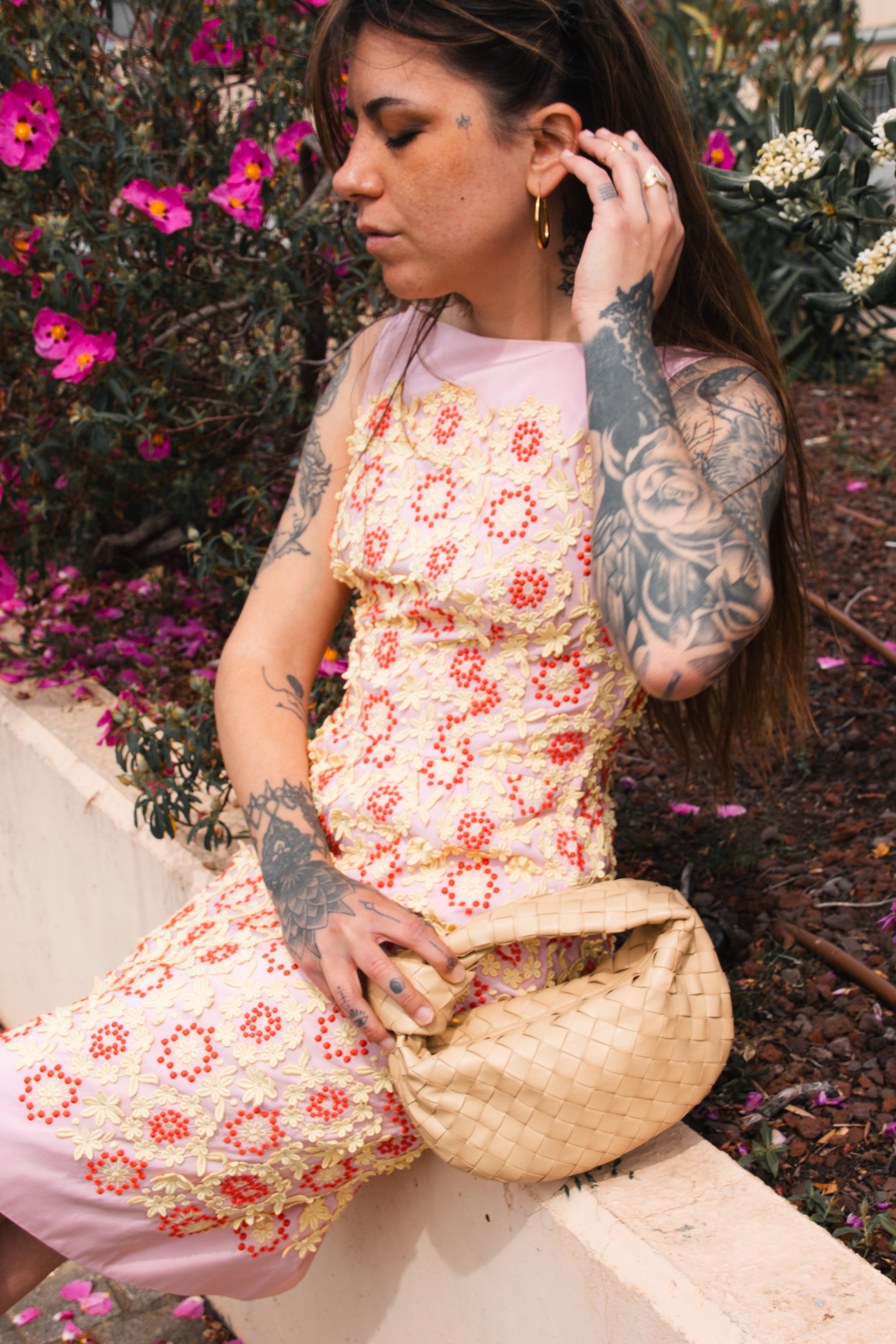 Floral Appliqué Embroidered Shift Dress SS2012
