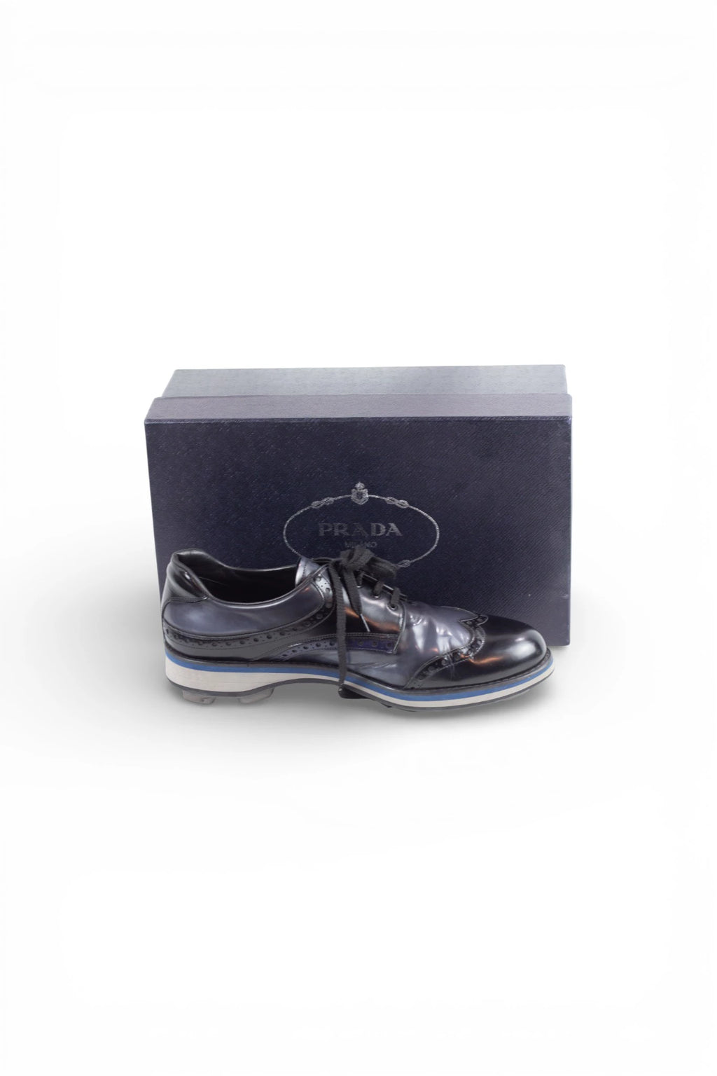 Black and Blue Lace-Up Shoes with Brogue Detailing SS2012