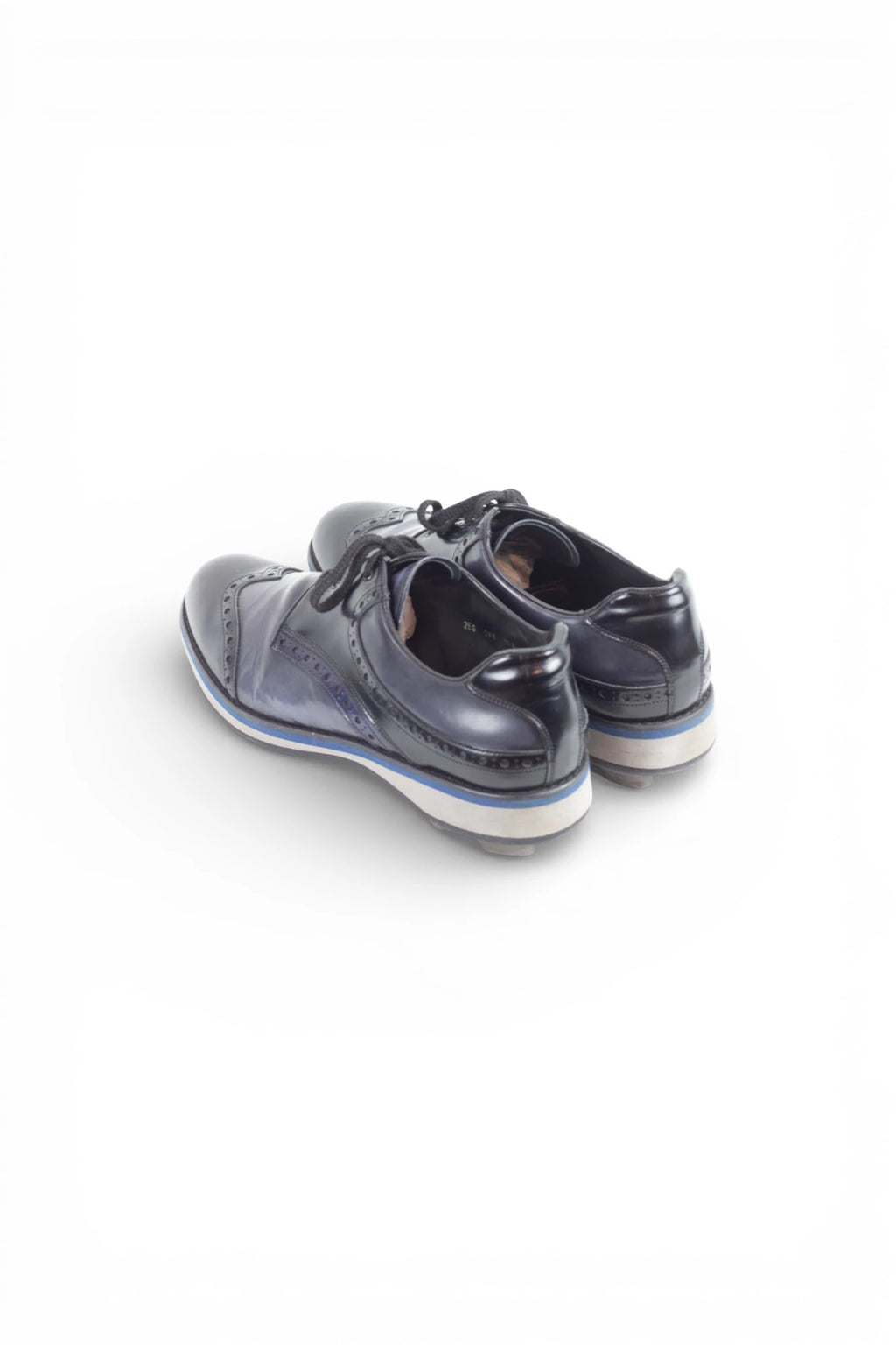 Black and Blue Lace-Up Shoes with Brogue Detailing SS2012