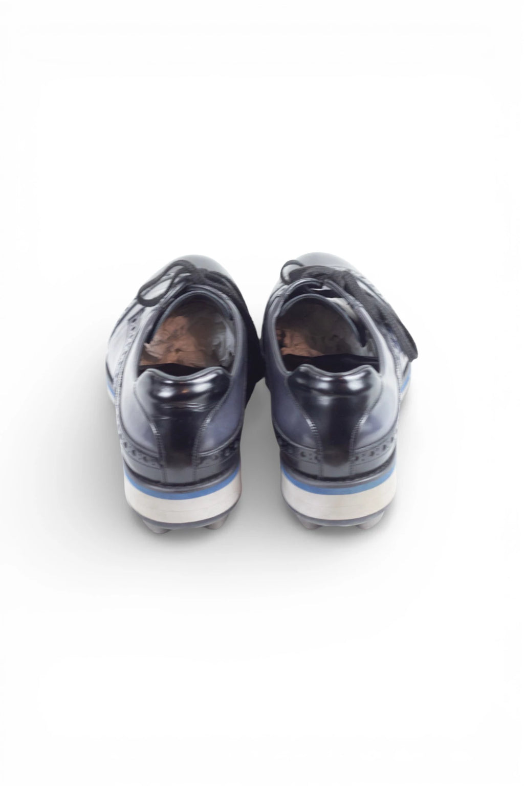 Black and Blue Lace-Up Shoes with Brogue Detailing SS2012