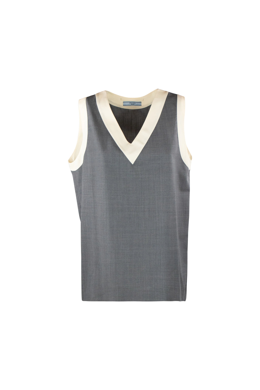 Grey Tank Top with Contrasting Hems SS2013
