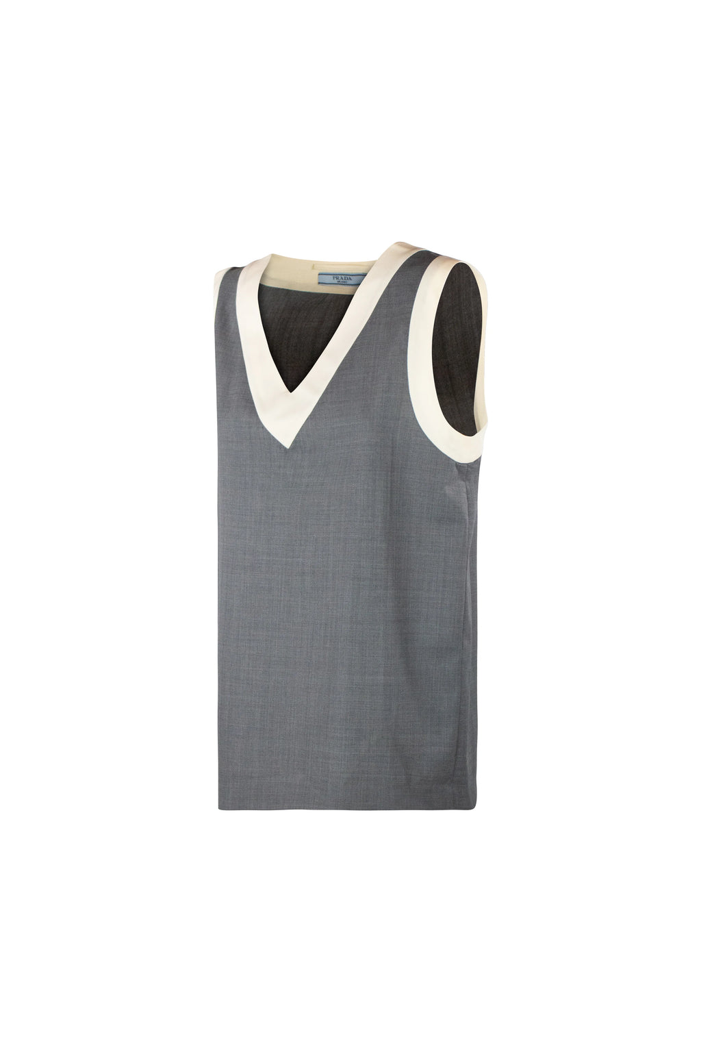 Grey Tank Top with Contrasting Hems SS2013