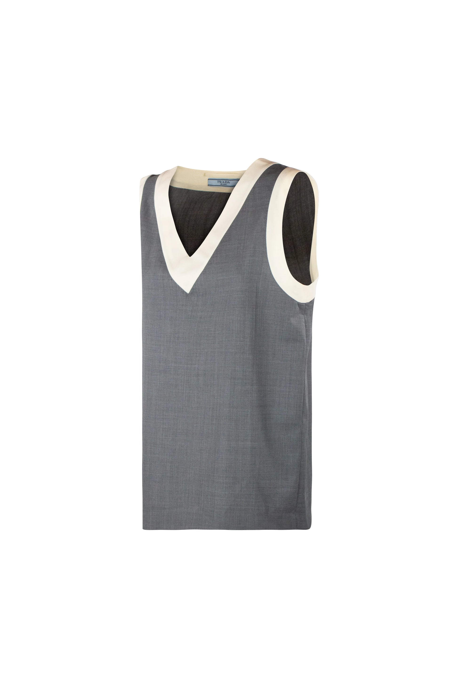 Grey Tank Top with Contrasting Hems SS2013
