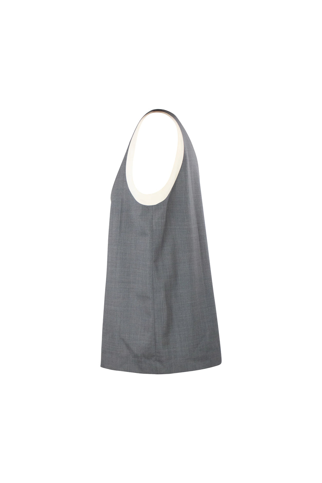 Grey Tank Top with Contrasting Hems SS2013