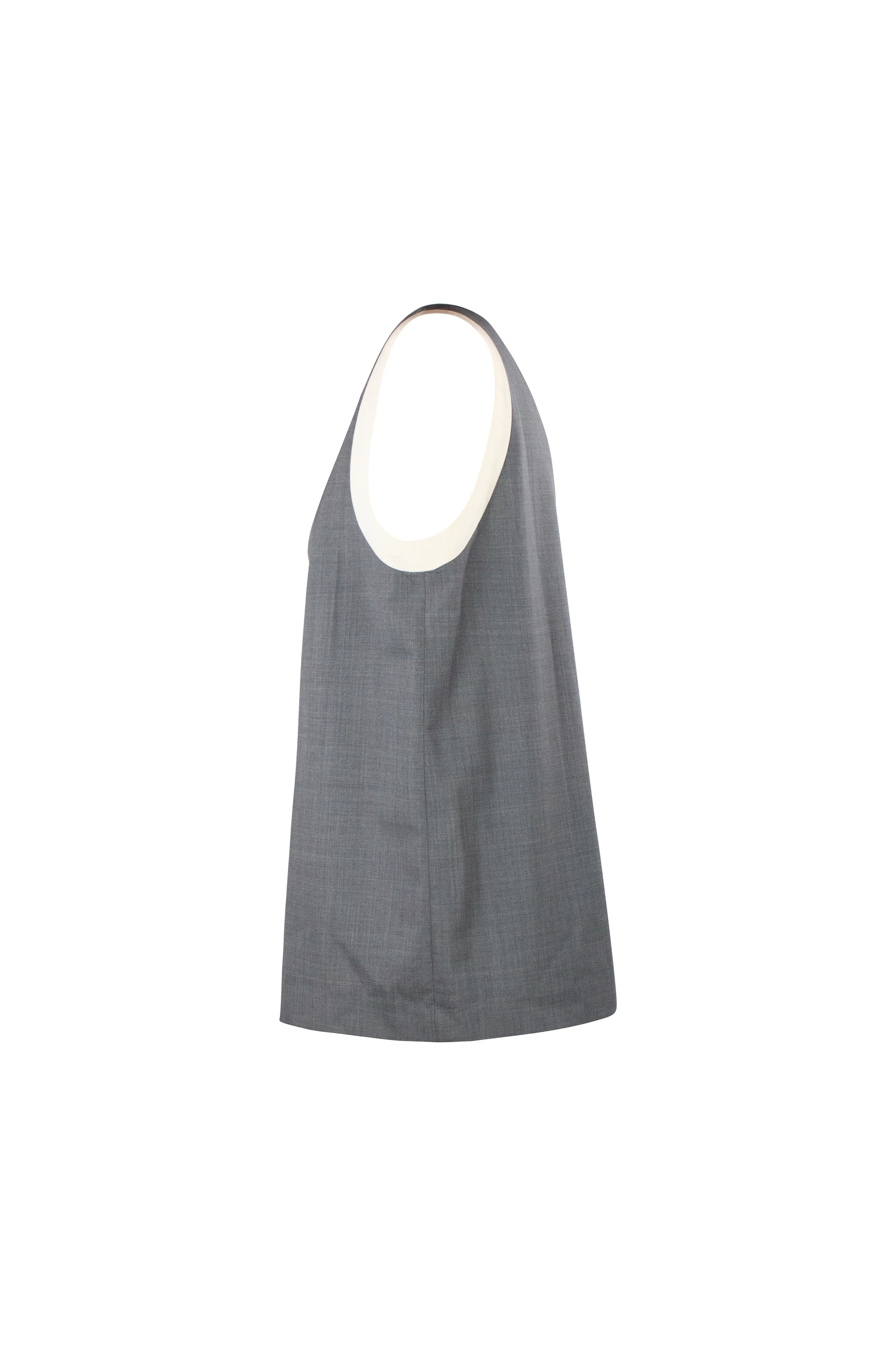 Grey Tank Top with Contrasting Hems SS2013