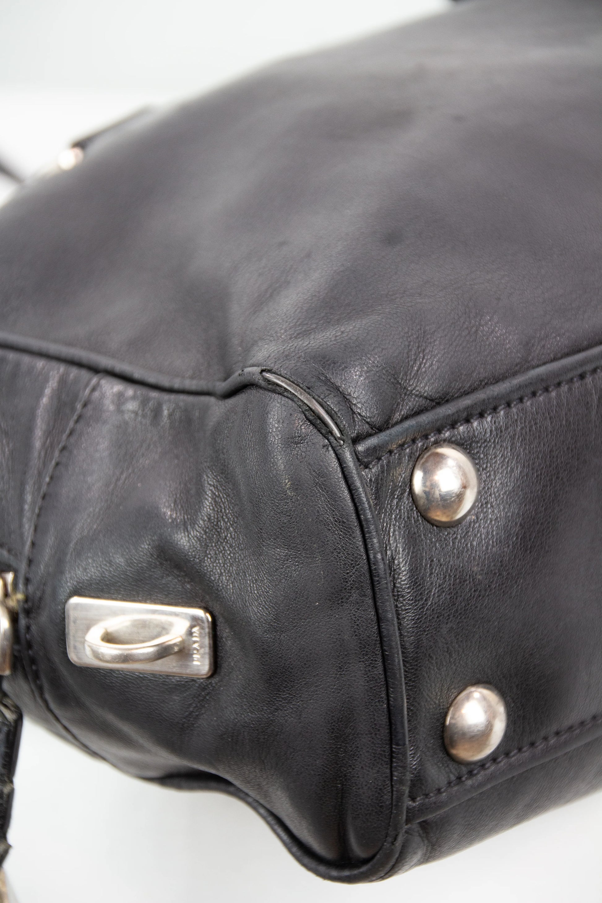 Black leather bowling
