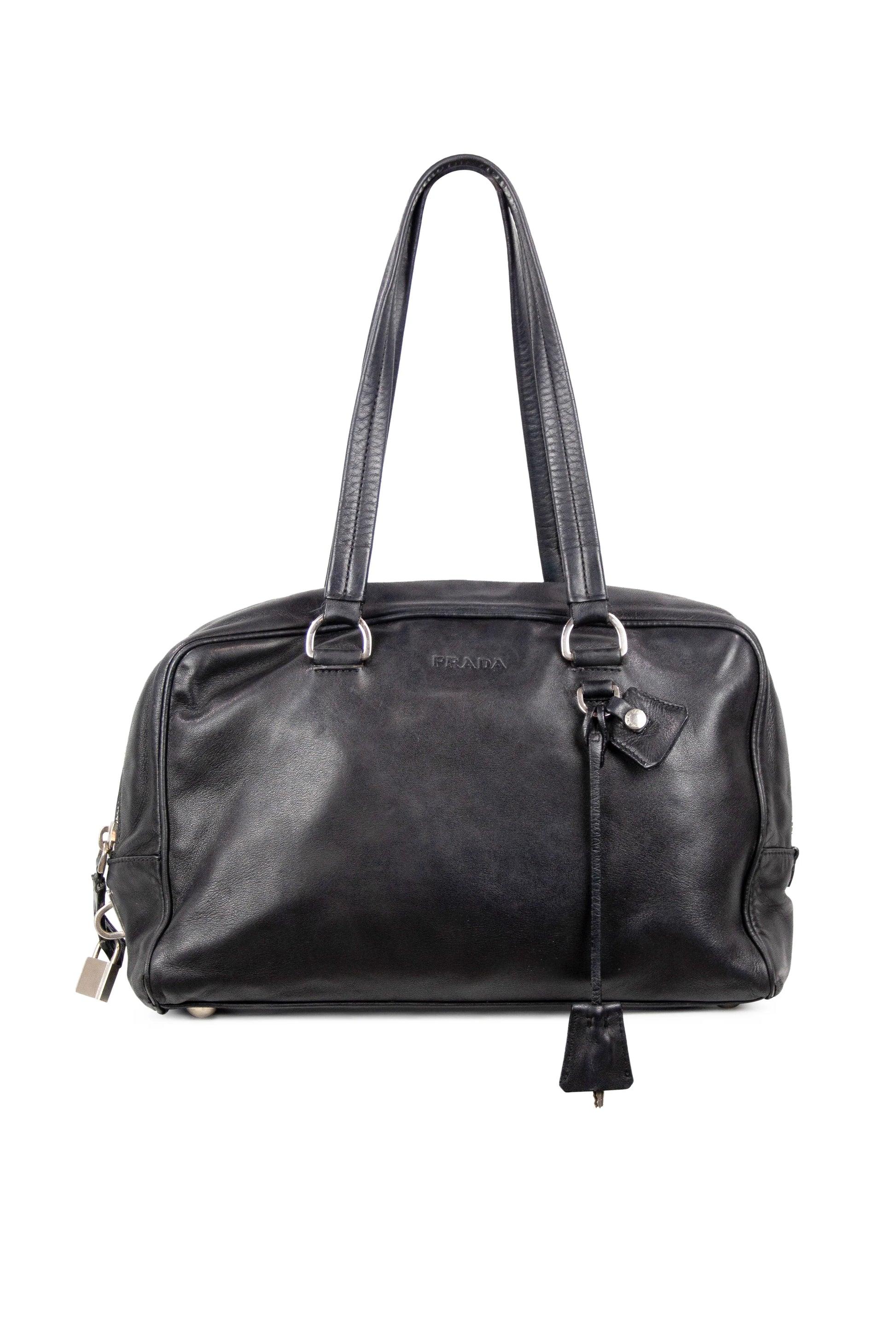 Black leather bowling