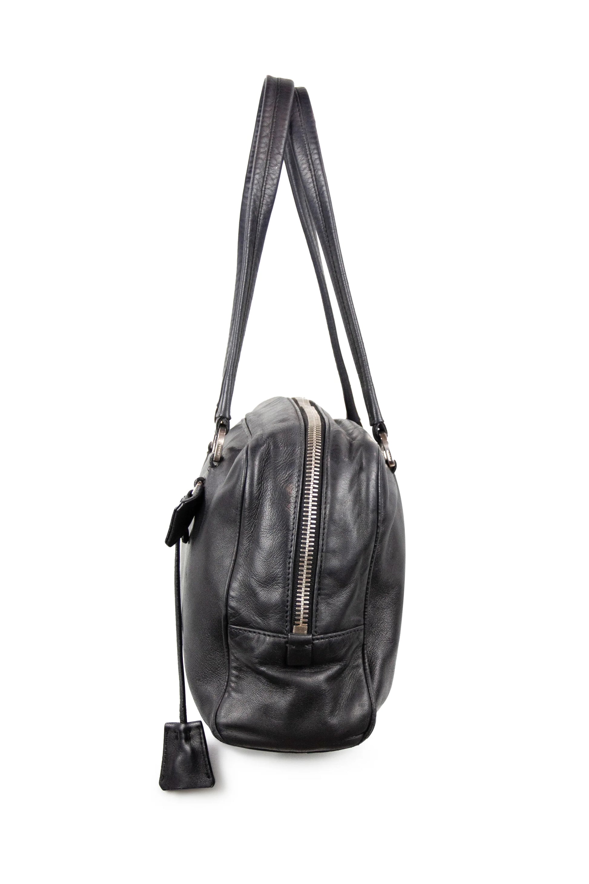 Black leather bowling