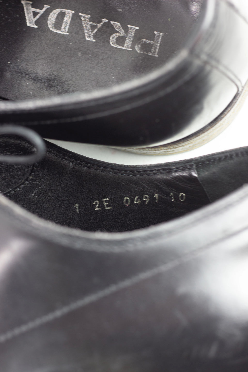 Black Lace-Up Shoes with Round Toe