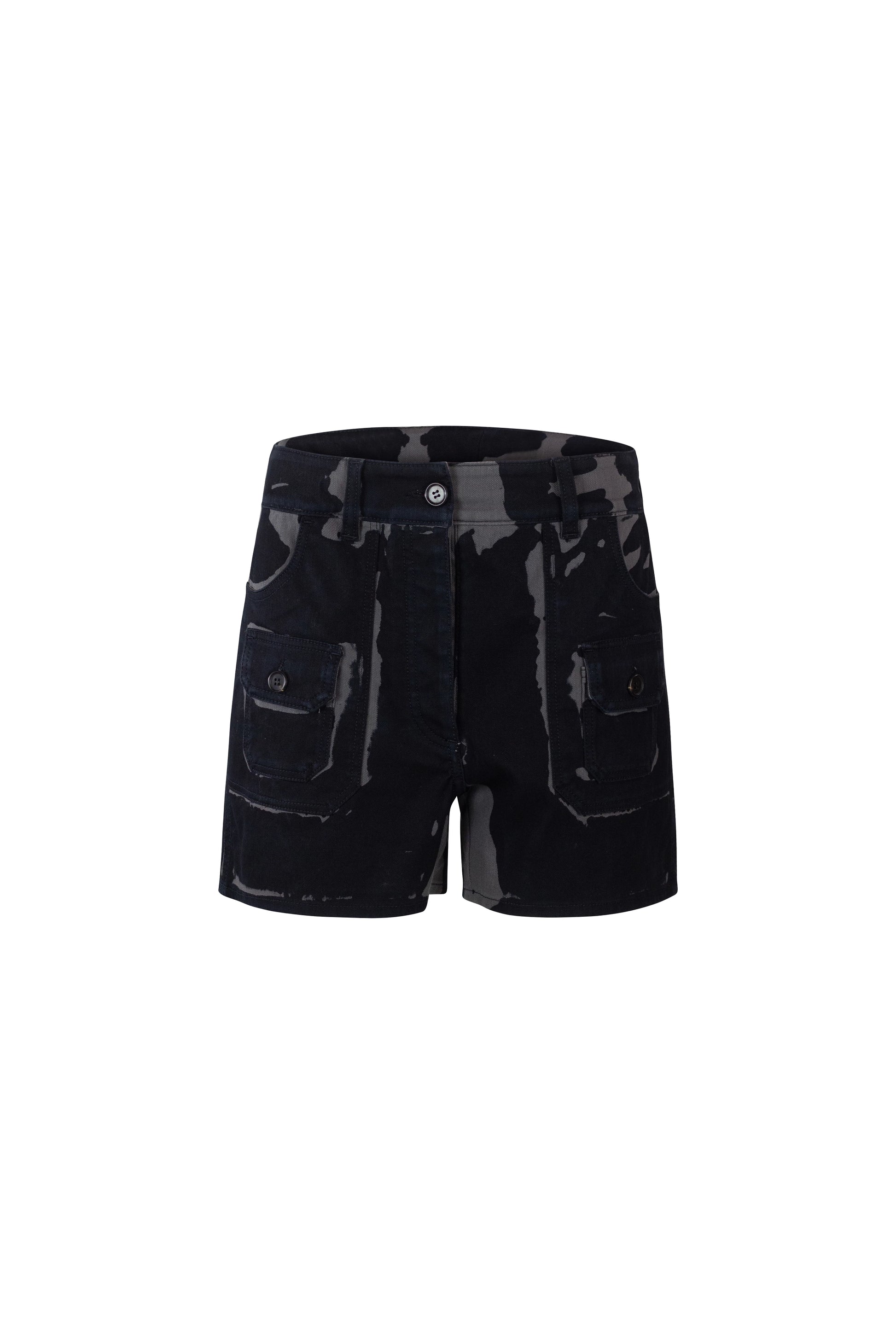 Black Shorts with Grey Print SS2018