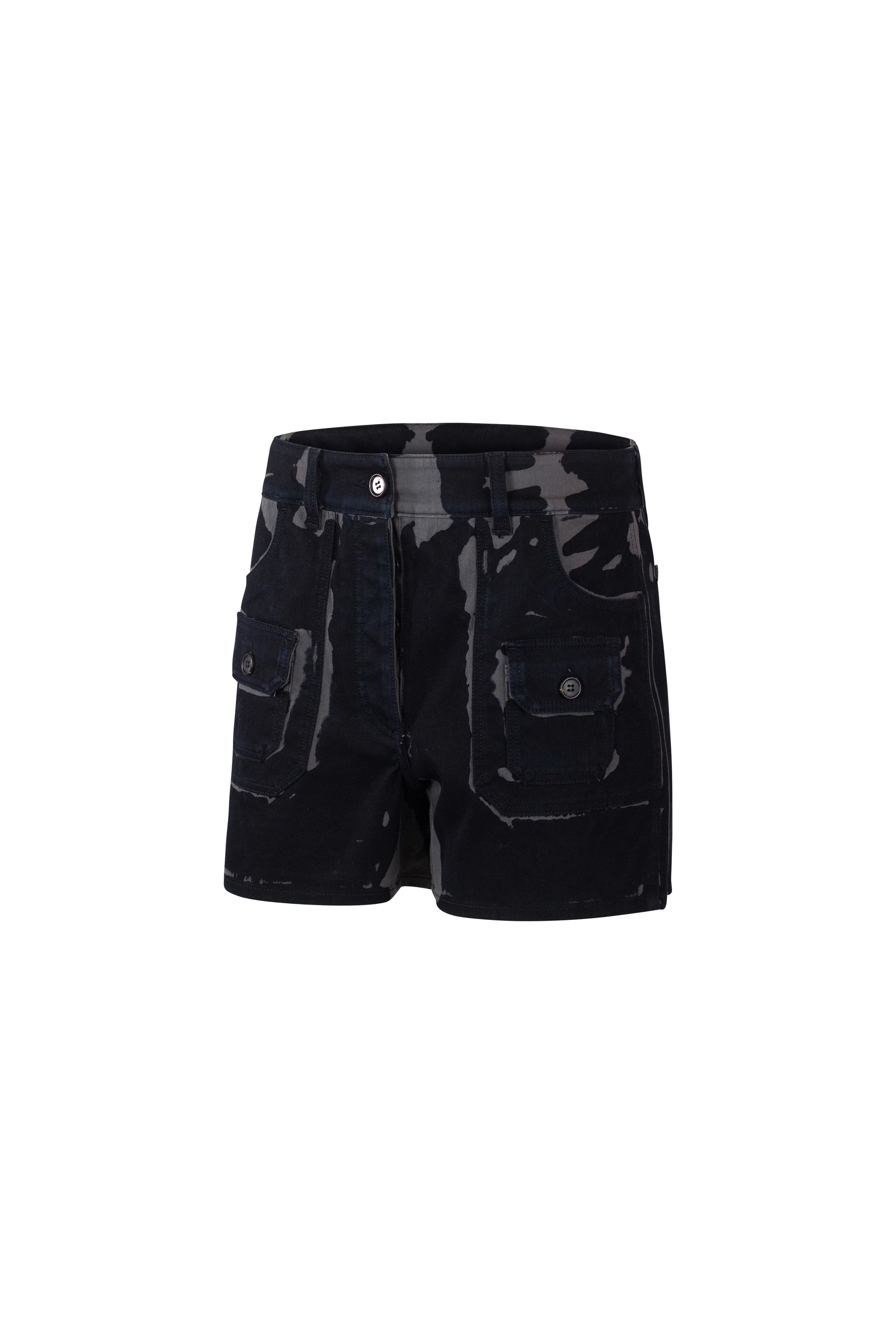 Black Shorts with Grey Print SS2018