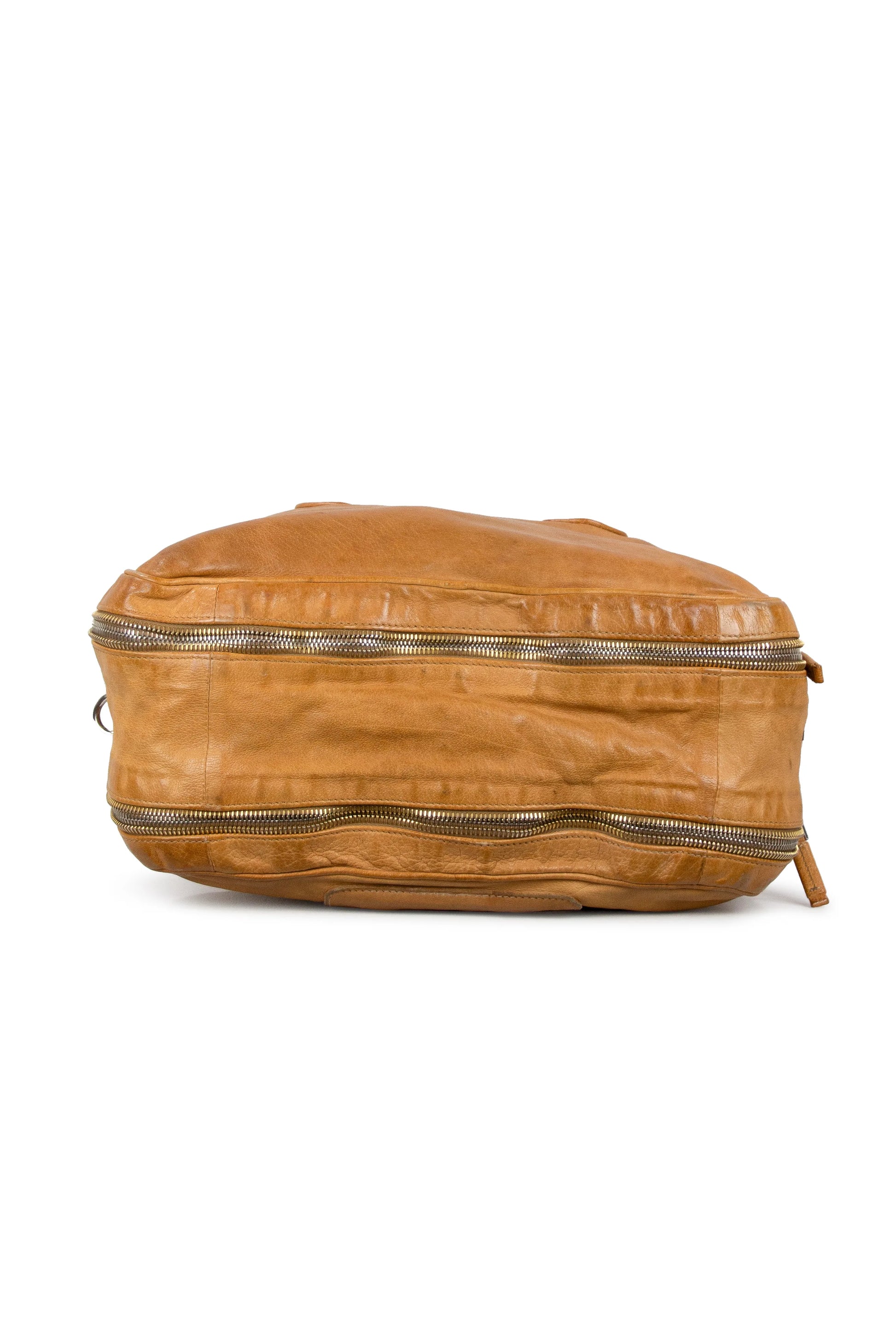 Tan bowling shoulder bag