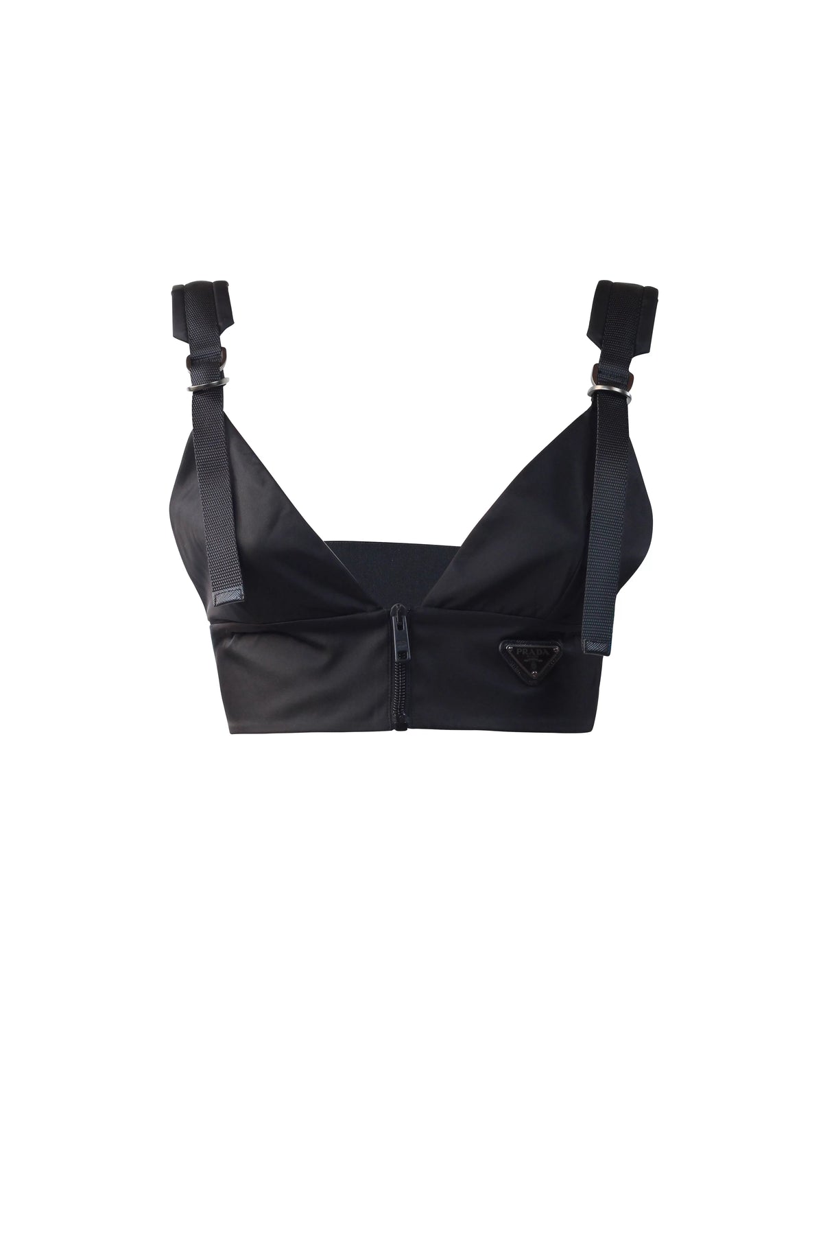 Re-Nylon Zip Bra Top