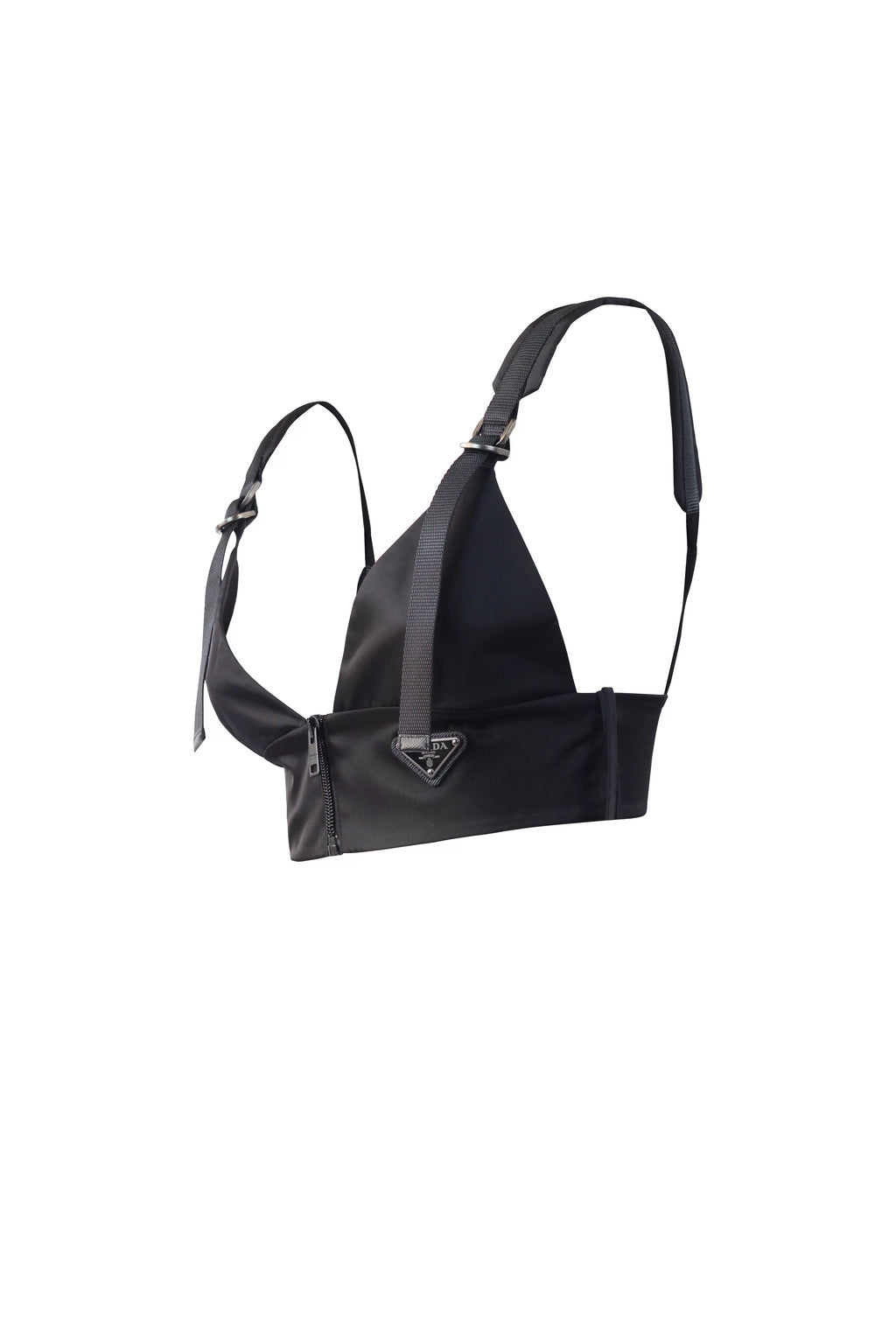 Re-Nylon Zip Bra Top